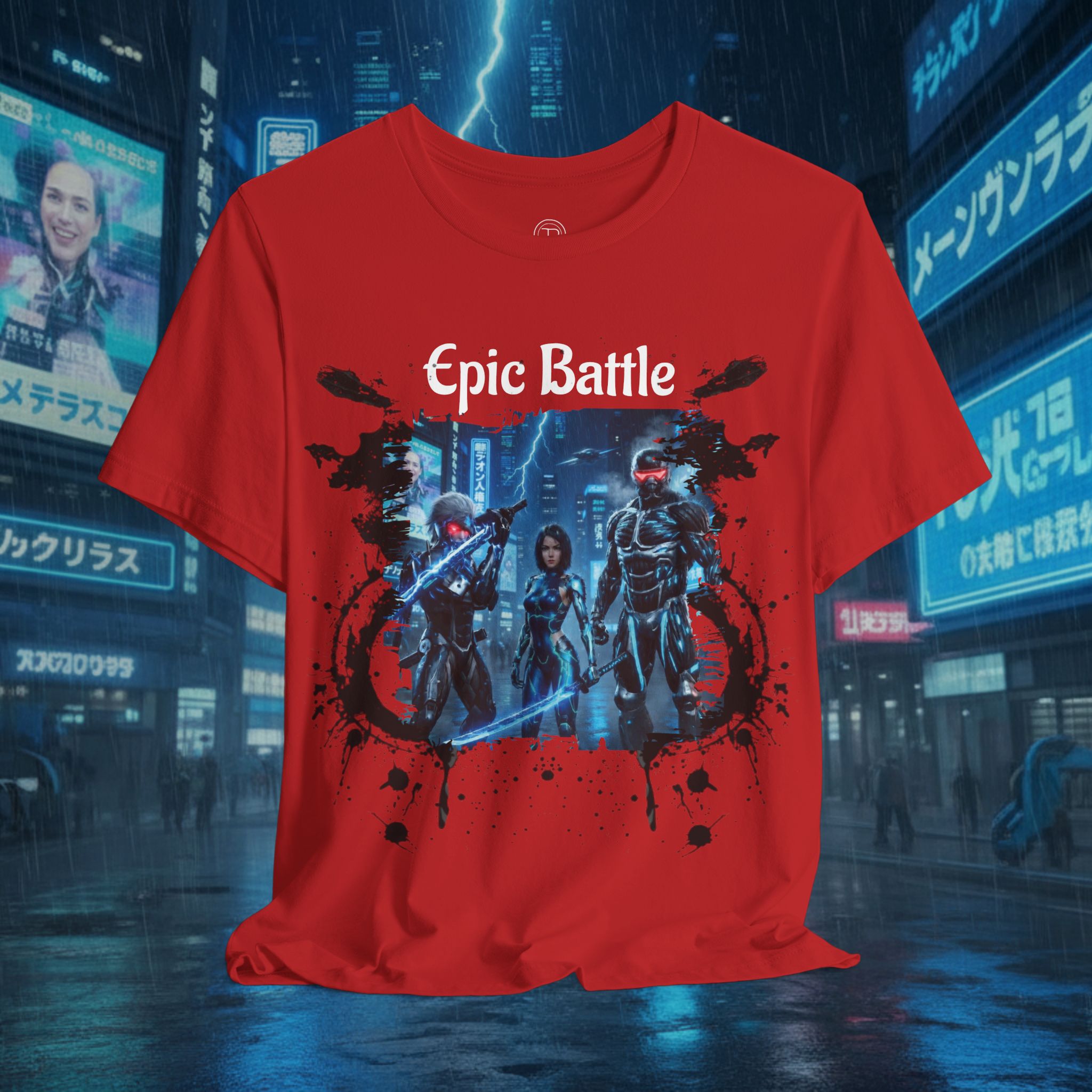 Epic Battle Tee — Sci‑Fi Gamer Graphic T-Shirt - Battle Suits
