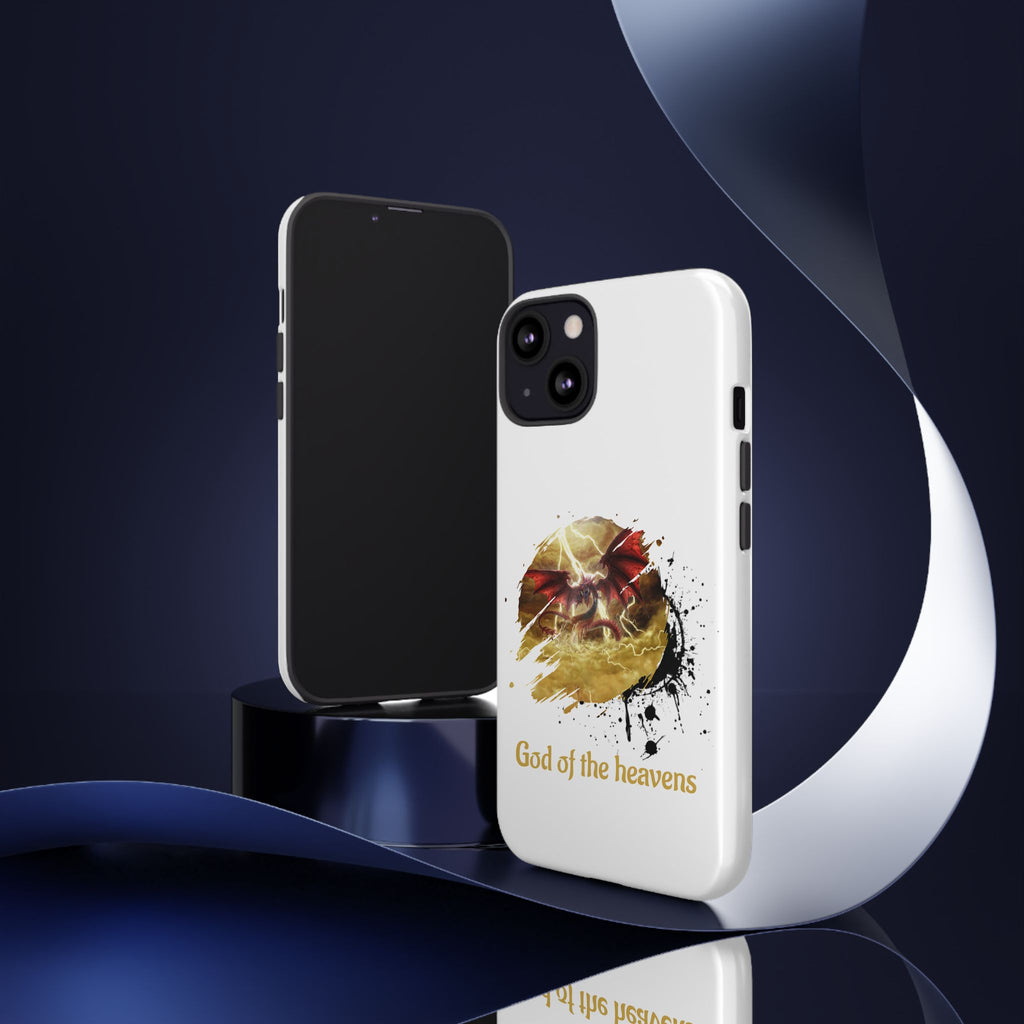 Gold Dragon Phone Case — Tough Protective Phone Case with Lightning Brush Art - slifer the sky dragon