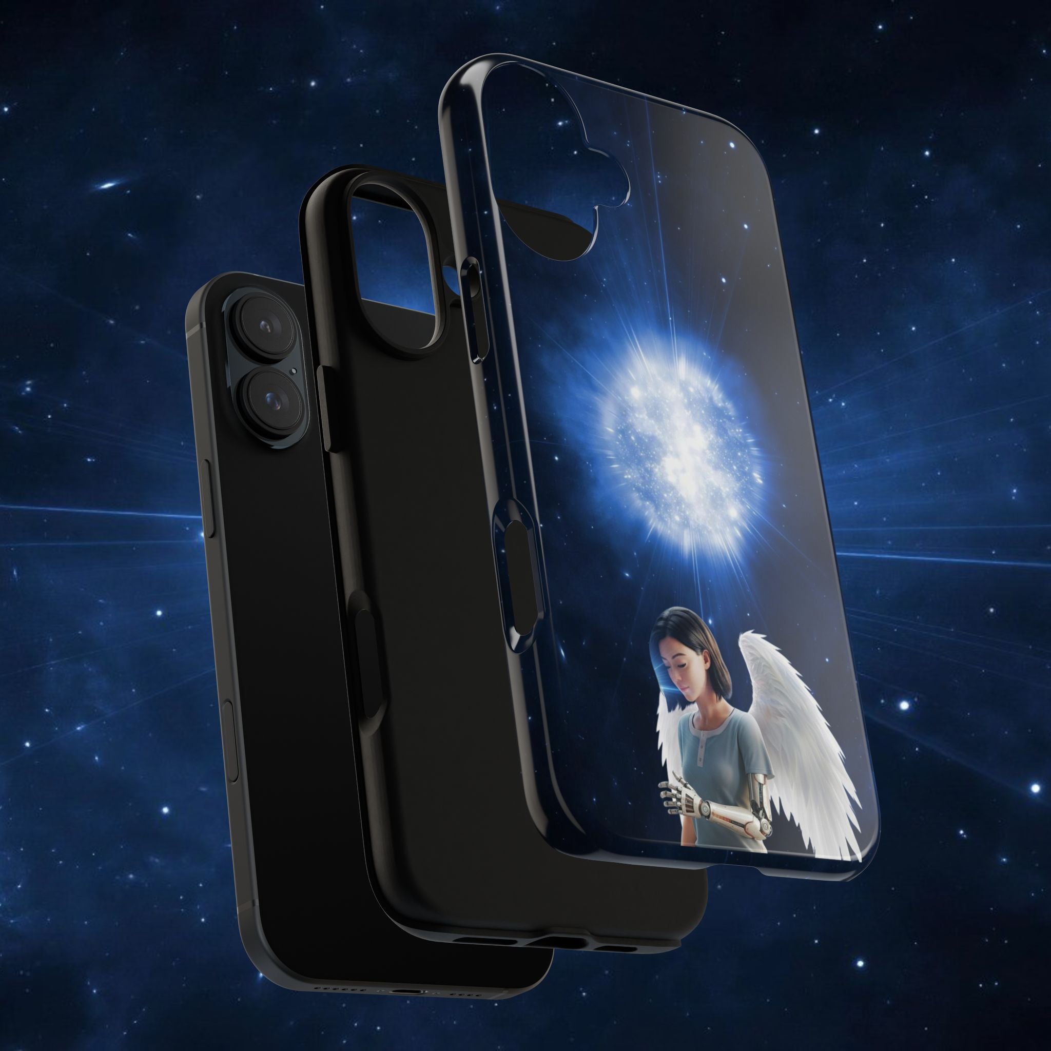 Angel Wings Galaxy Phone Case — Cosmic Light Protective Case ALITA BATTLE ANGEL
