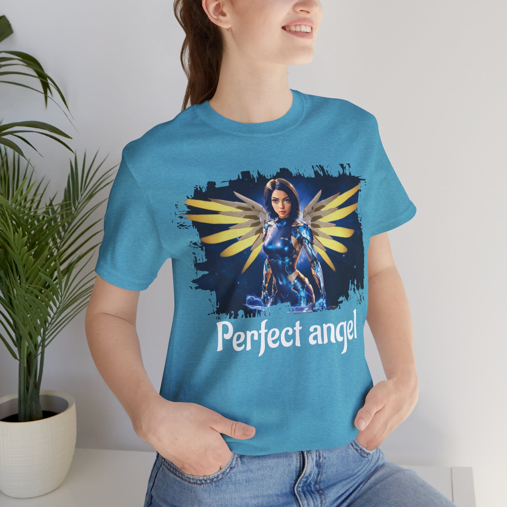Angel Warrior Tee — "Perfect Angel" Fantasy Wings Graphic T-Shirt - alita battle angel