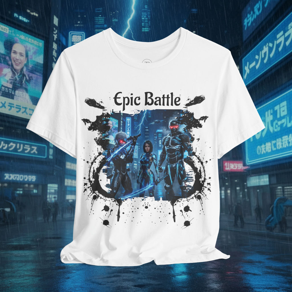 Epic Battle Tee — Sci‑Fi Gamer Graphic T-Shirt - Battle Suits