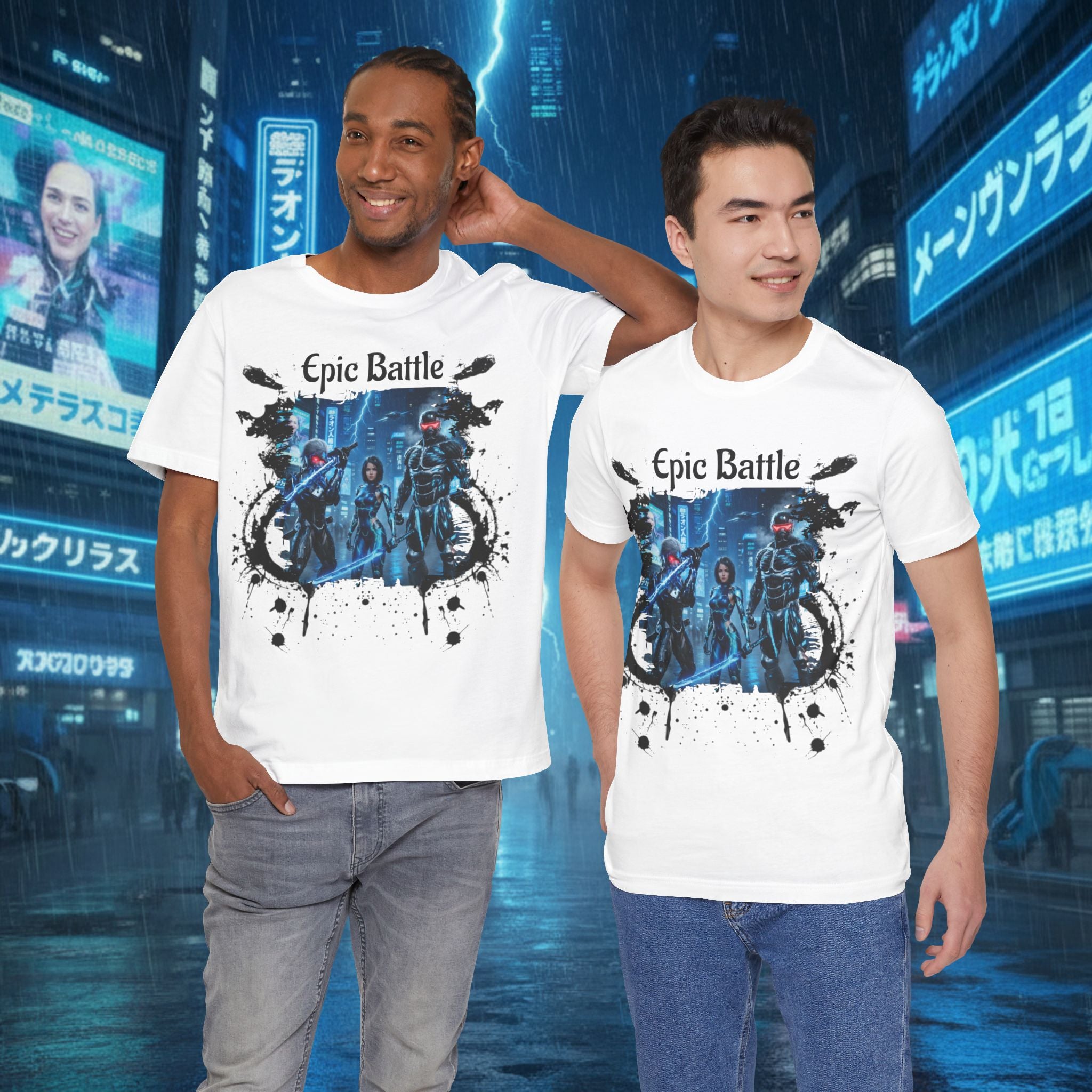 Epic Battle Tee — Sci‑Fi Gamer Graphic T-Shirt - Battle Suits