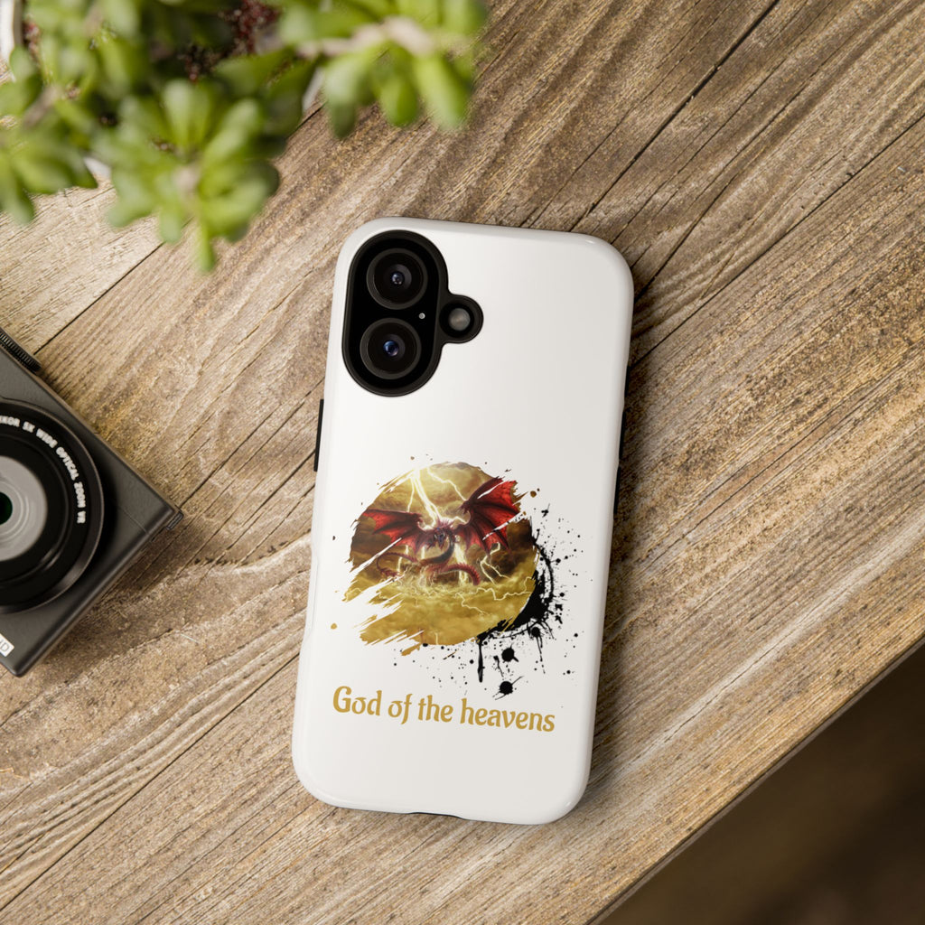 Gold Dragon Phone Case — Tough Protective Phone Case with Lightning Brush Art - slifer the sky dragon