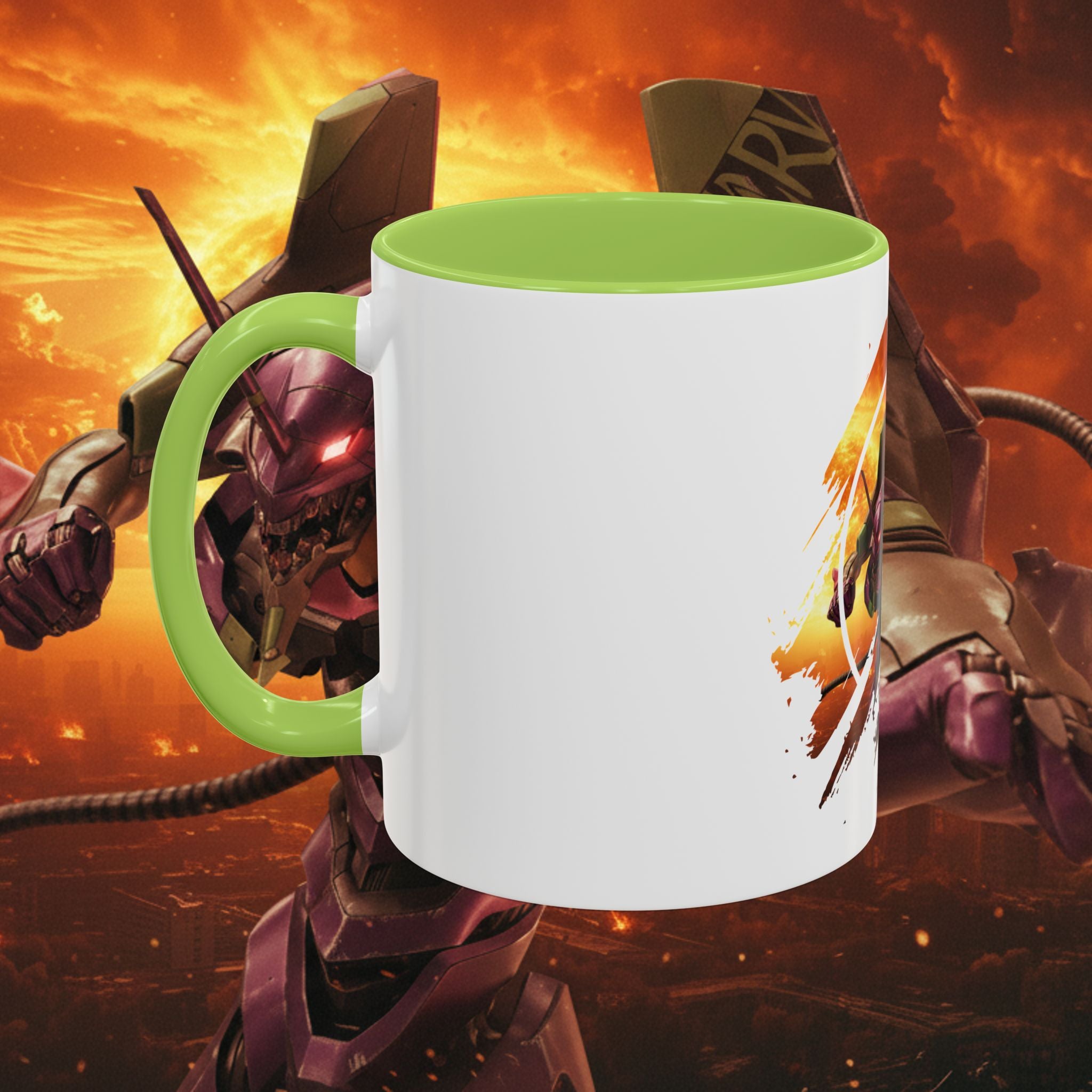 Evangelion Unit-01 Mecha Coffee Mug — Anime Pilot Accent Mug (11/15oz) - EVA 1 - Neon Genesis Evangelion