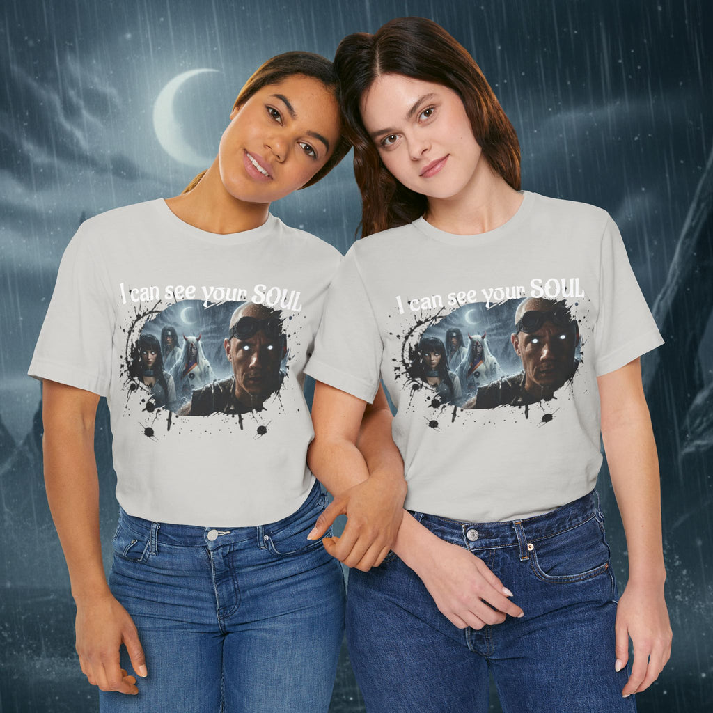 I Can See Your Soul T-Shirt — Gothic Horror Movie Graphic Tee - Byakugan Family and Riddick