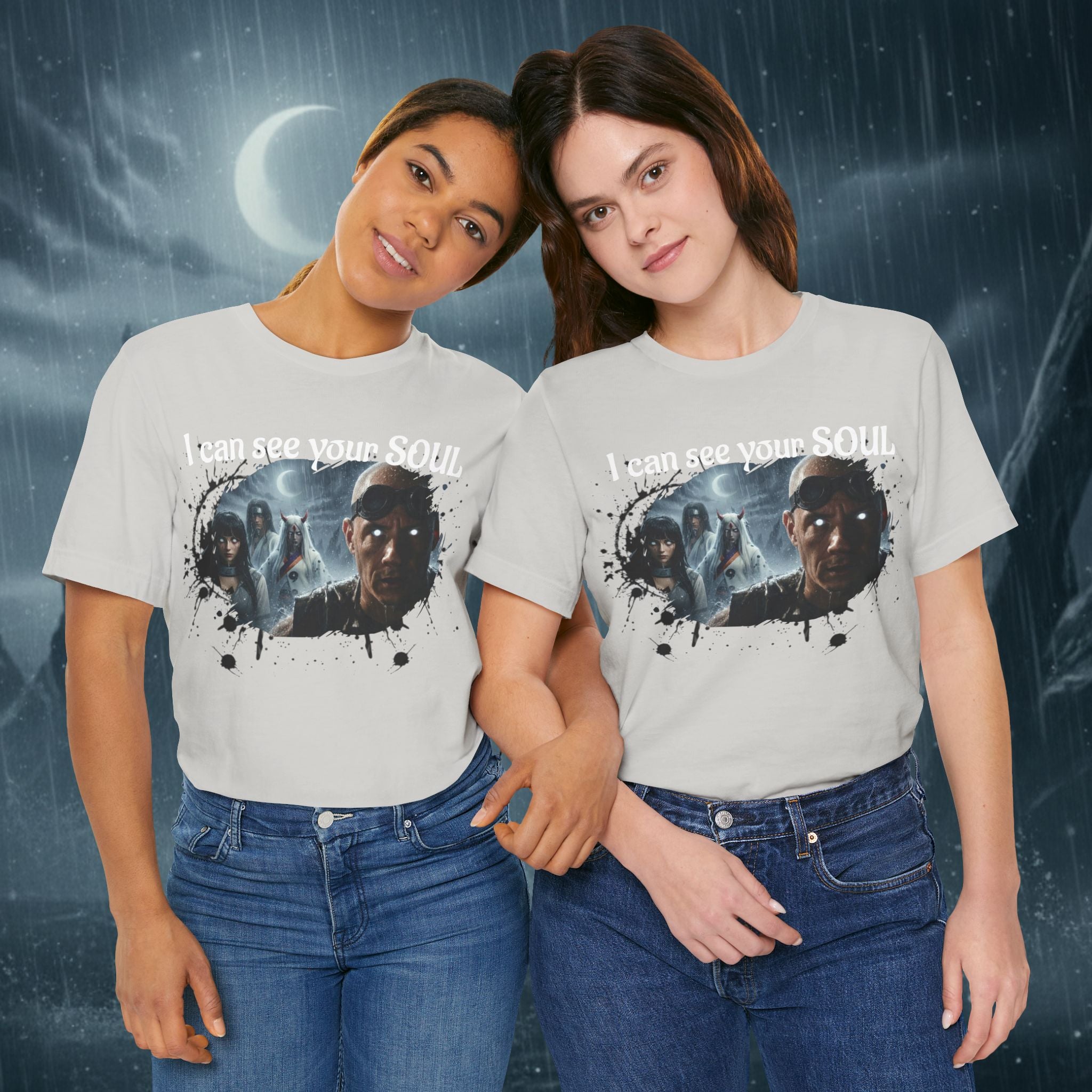 I Can See Your Soul T-Shirt — Gothic Horror Movie Graphic Tee - Byakugan Family and Riddick