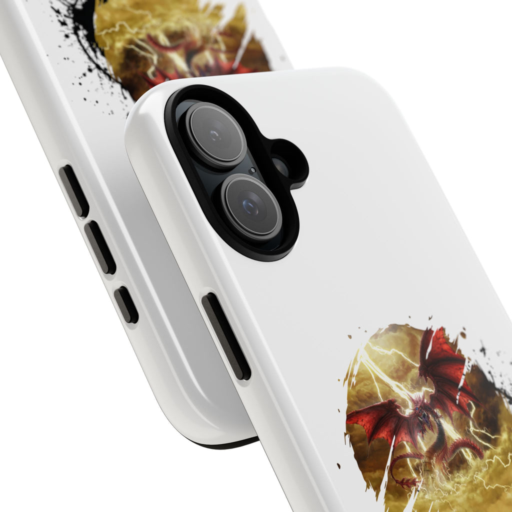 Gold Dragon Phone Case — Tough Protective Phone Case with Lightning Brush Art - slifer the sky dragon