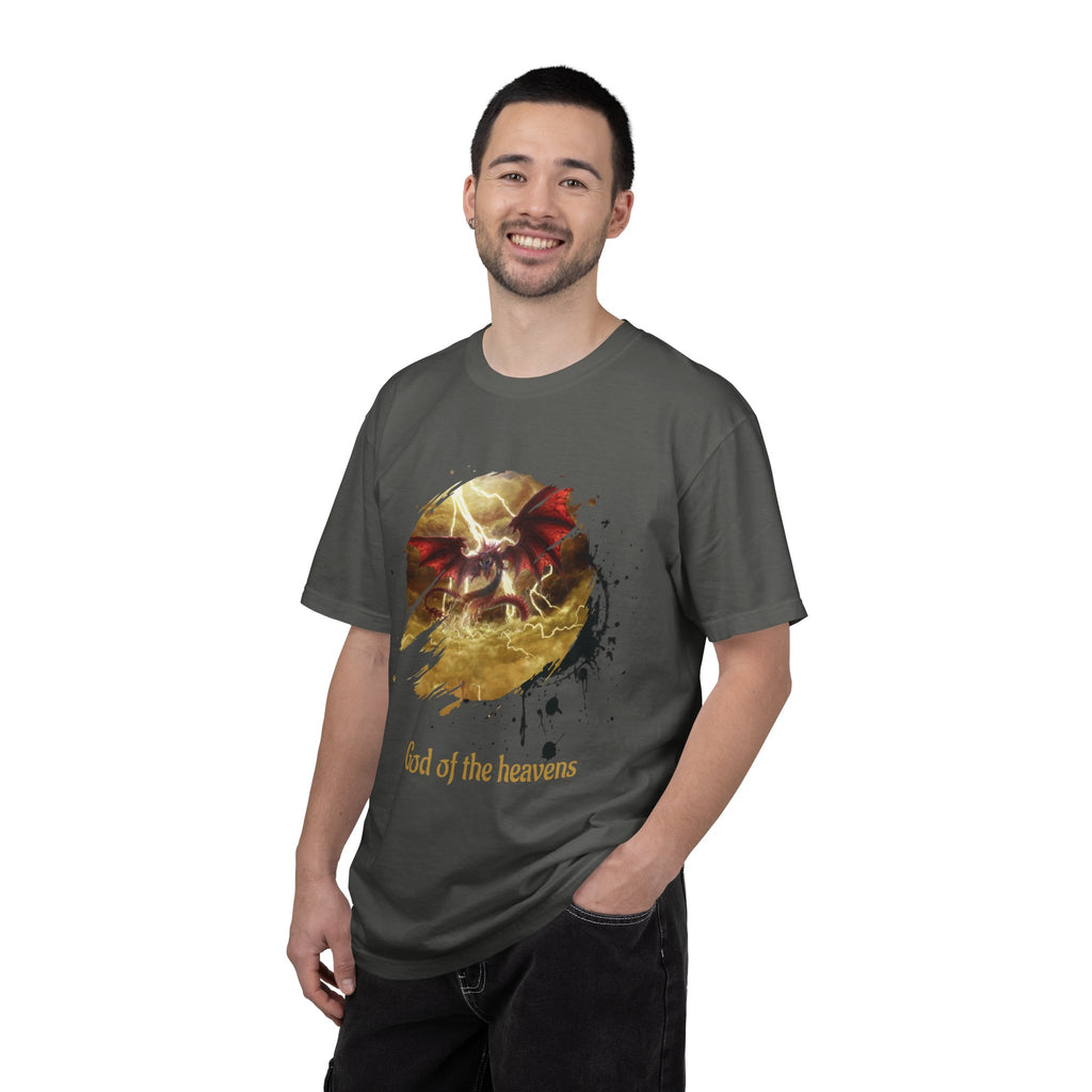 God of the Heavens T-Shirt — Mythic Storm Graphic Tee - slifer the sky dragon