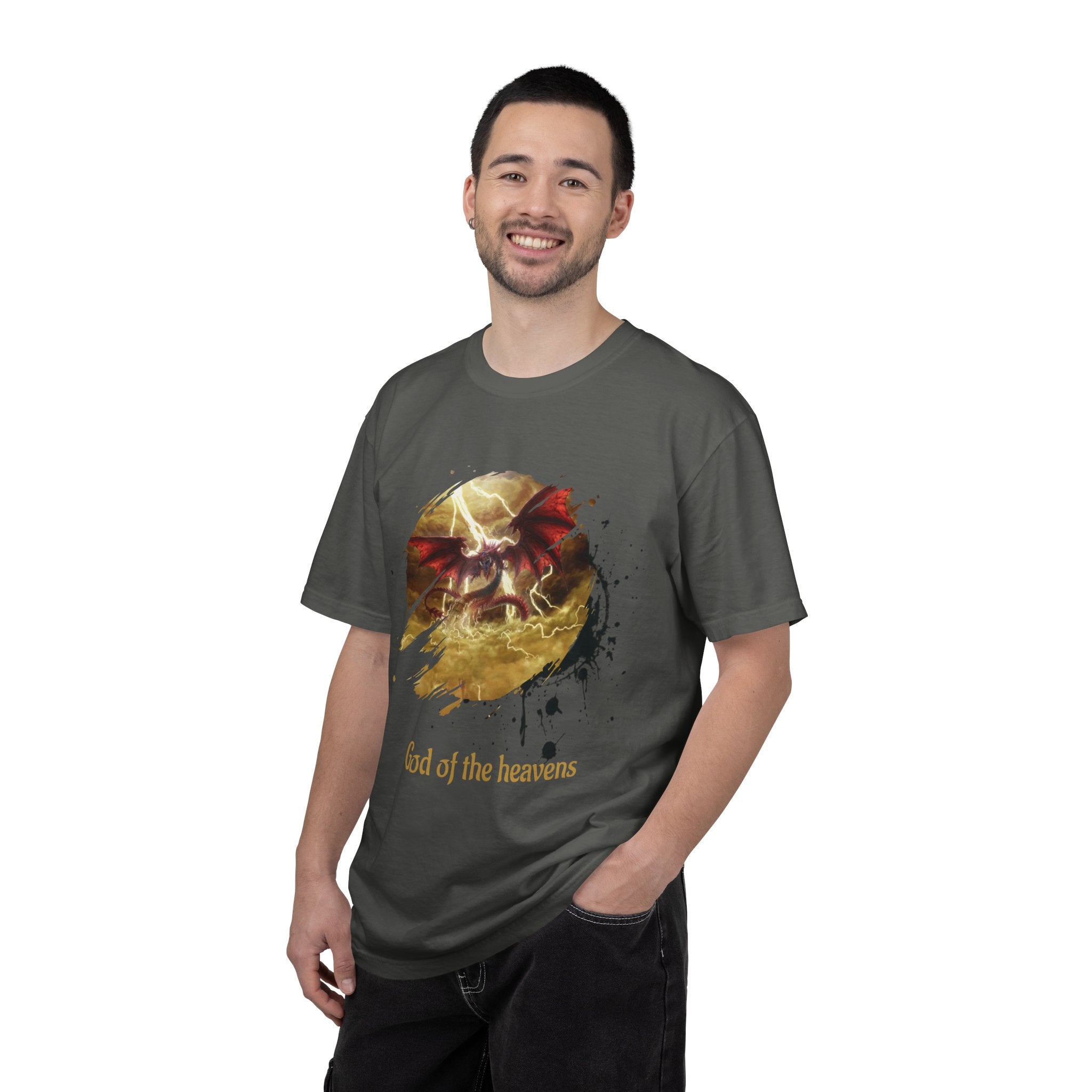 God of the Heavens T-Shirt — Mythic Storm Graphic Tee - slifer the sky dragon
