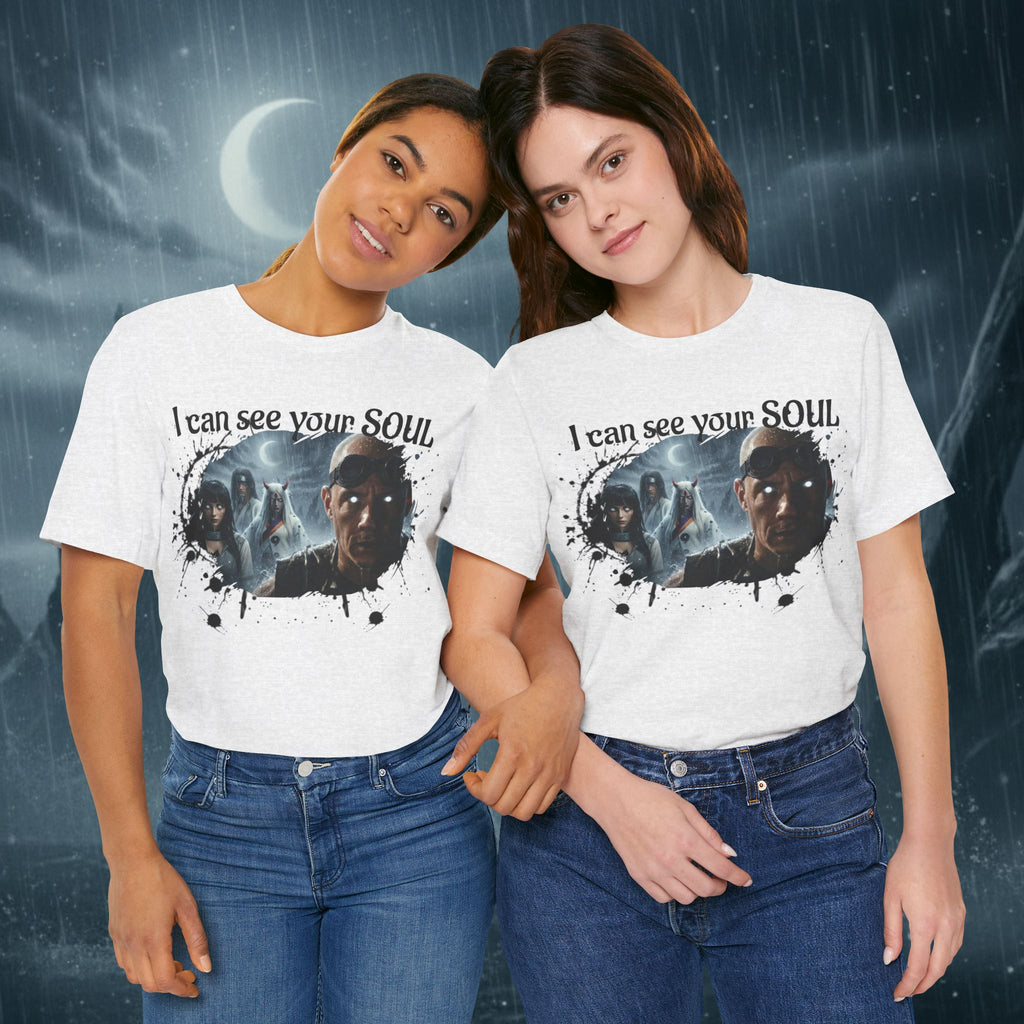 I Can See Your Soul T-Shirt — Gothic Horror Movie Graphic Tee - Byakugan Family and Riddick