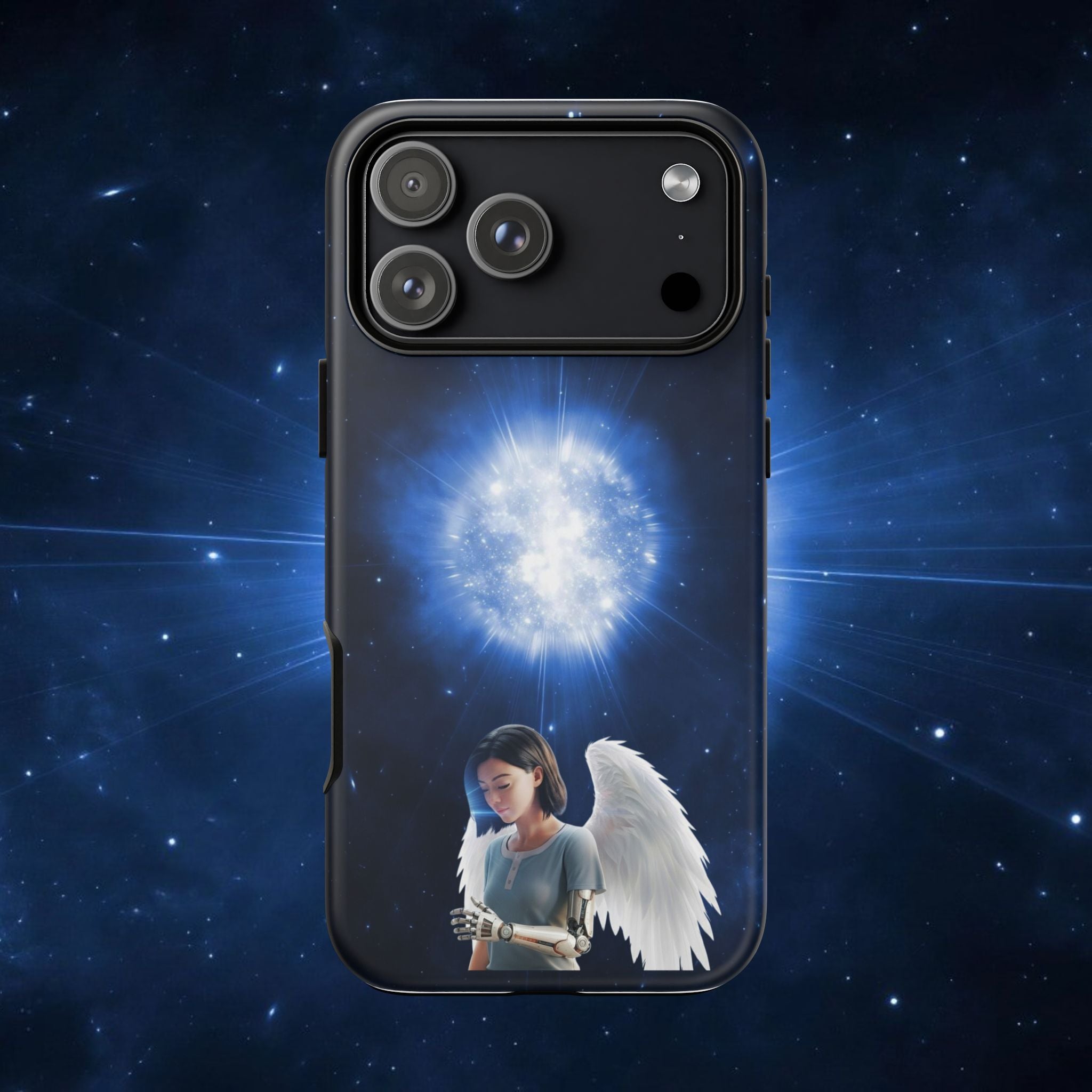Angel Wings Galaxy Phone Case — Cosmic Light Protective Case ALITA BATTLE ANGEL