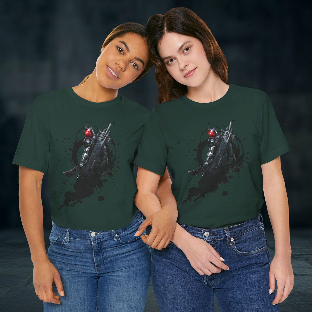 Splatter Noir Rifle Tee — Graphic Military Weapon Shirt