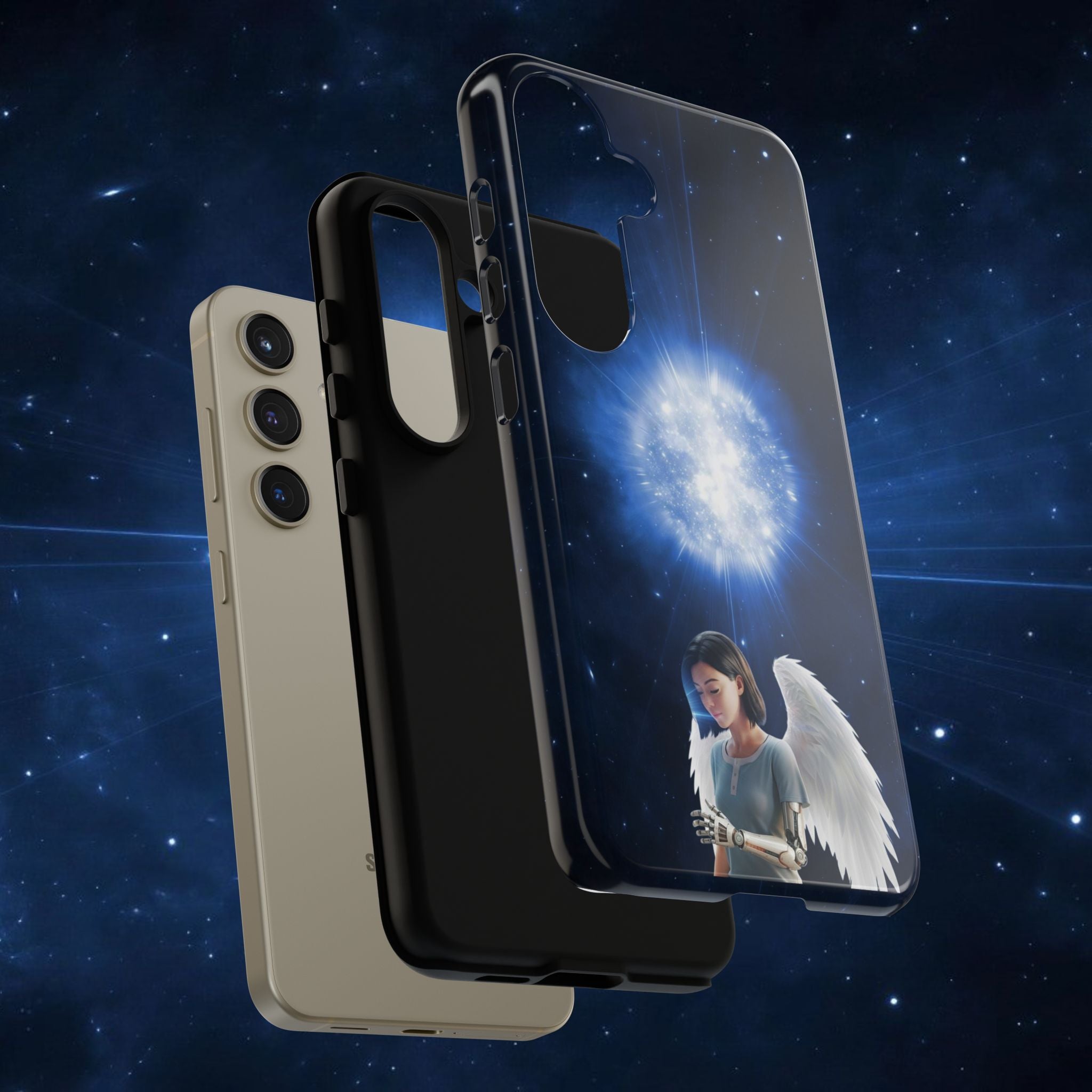 Angel Wings Galaxy Phone Case — Cosmic Light Protective Case ALITA BATTLE ANGEL