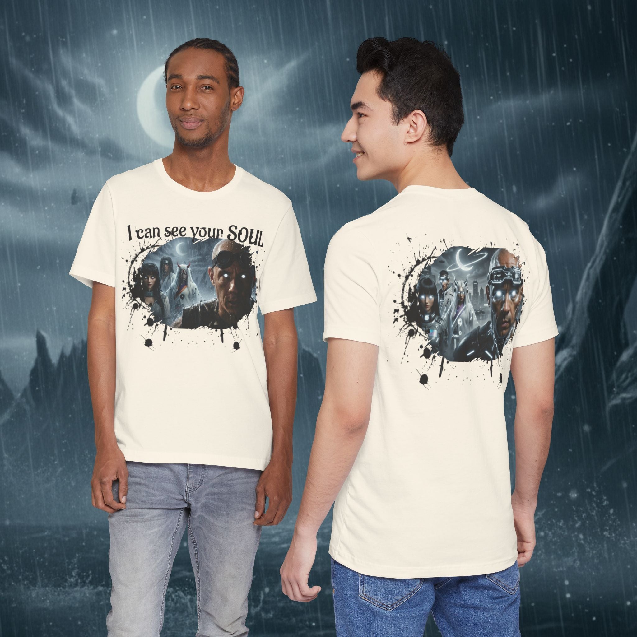 I Can See Your Soul T-Shirt — Gothic Horror Movie Graphic Tee - Byakugan Family and Riddick