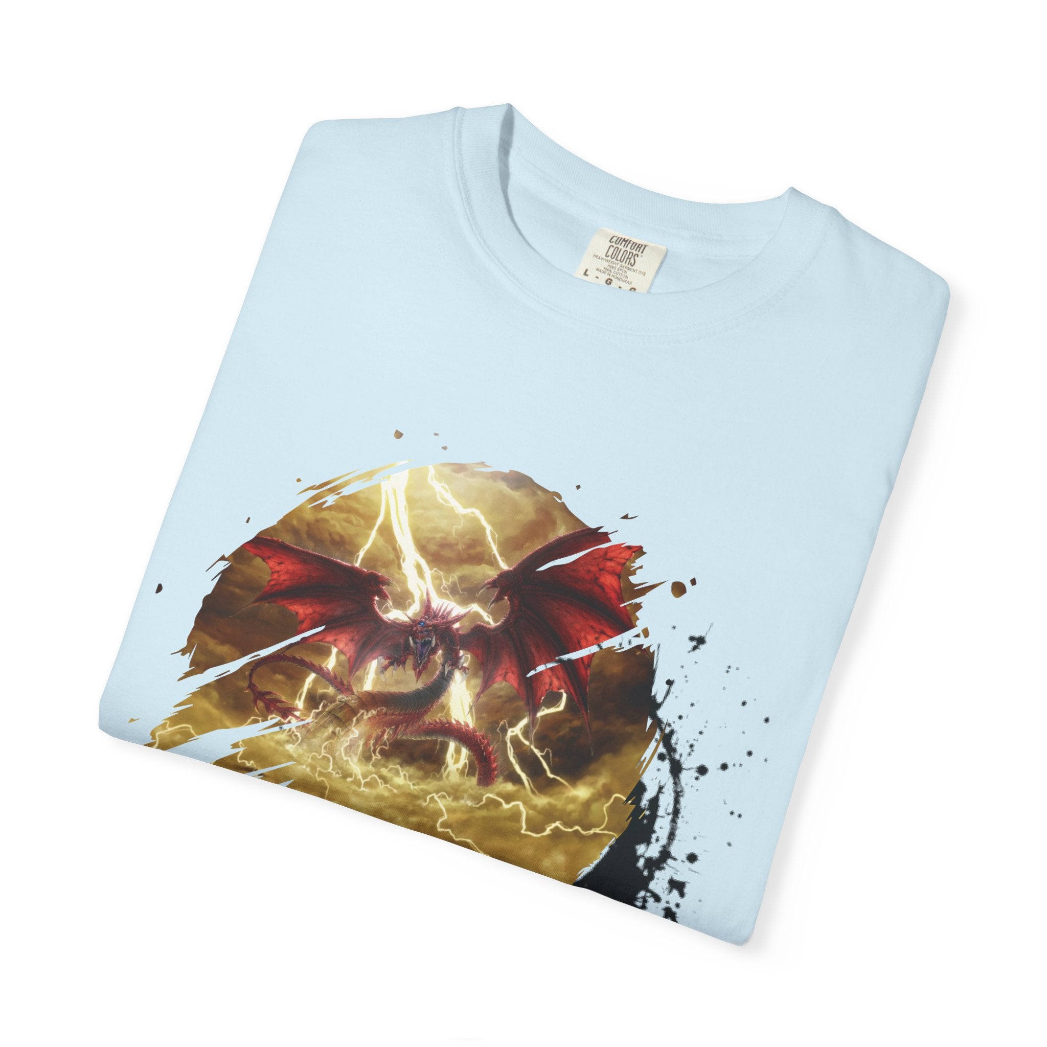God of the Heavens T-Shirt — Mythic Storm Graphic Tee - slifer the sky dragon