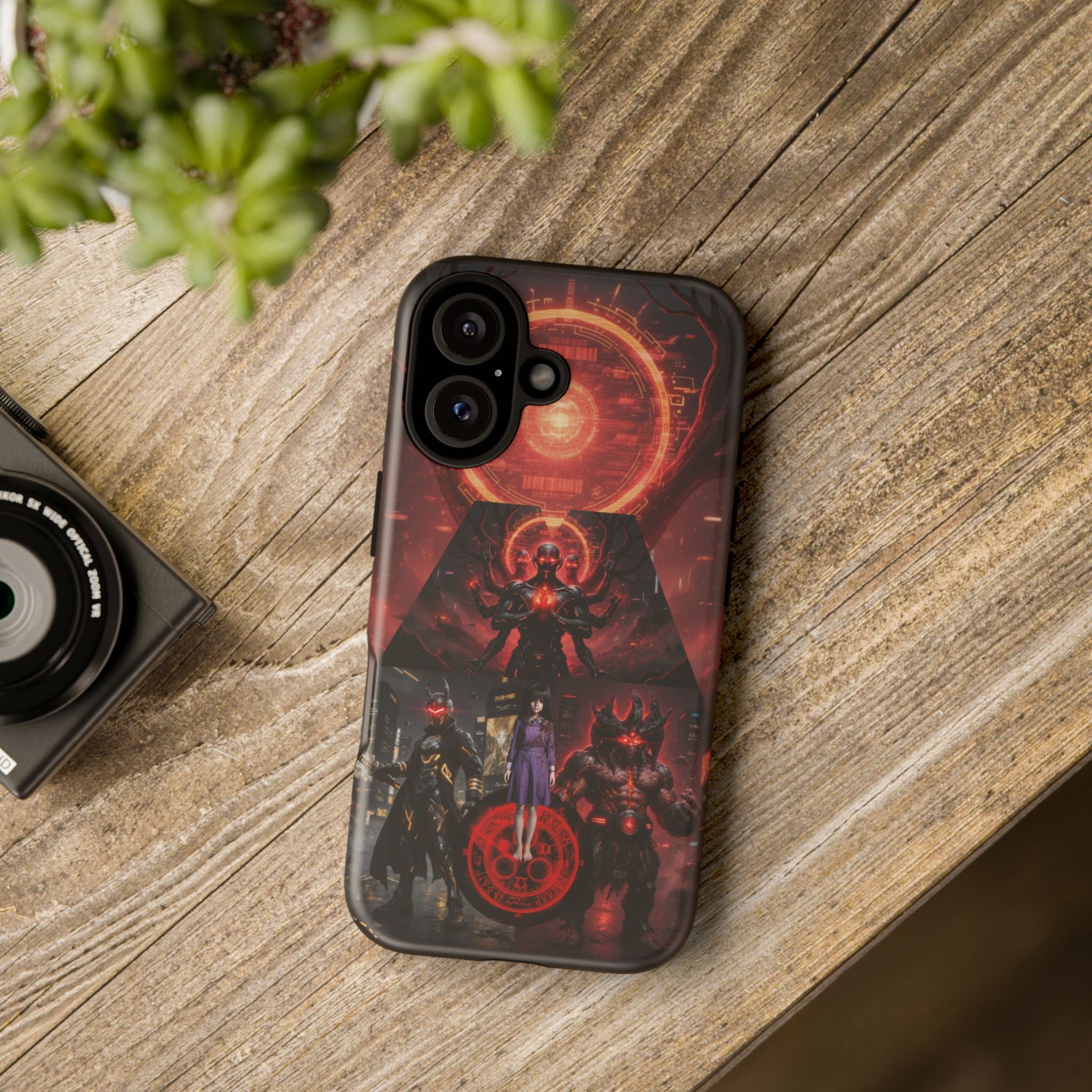 Demonic Guardians Phone Case — Red Occult Sigil Urban Fantasy iPhone Cover