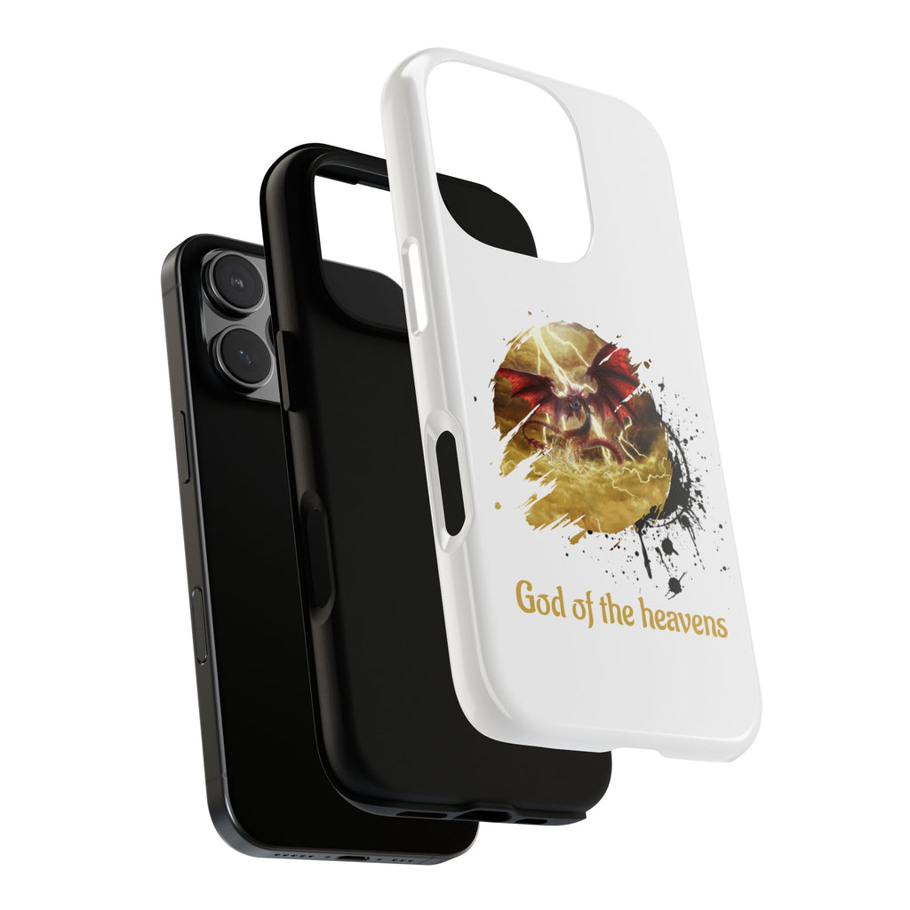 Gold Dragon Phone Case — Tough Protective Phone Case with Lightning Brush Art - slifer the sky dragon
