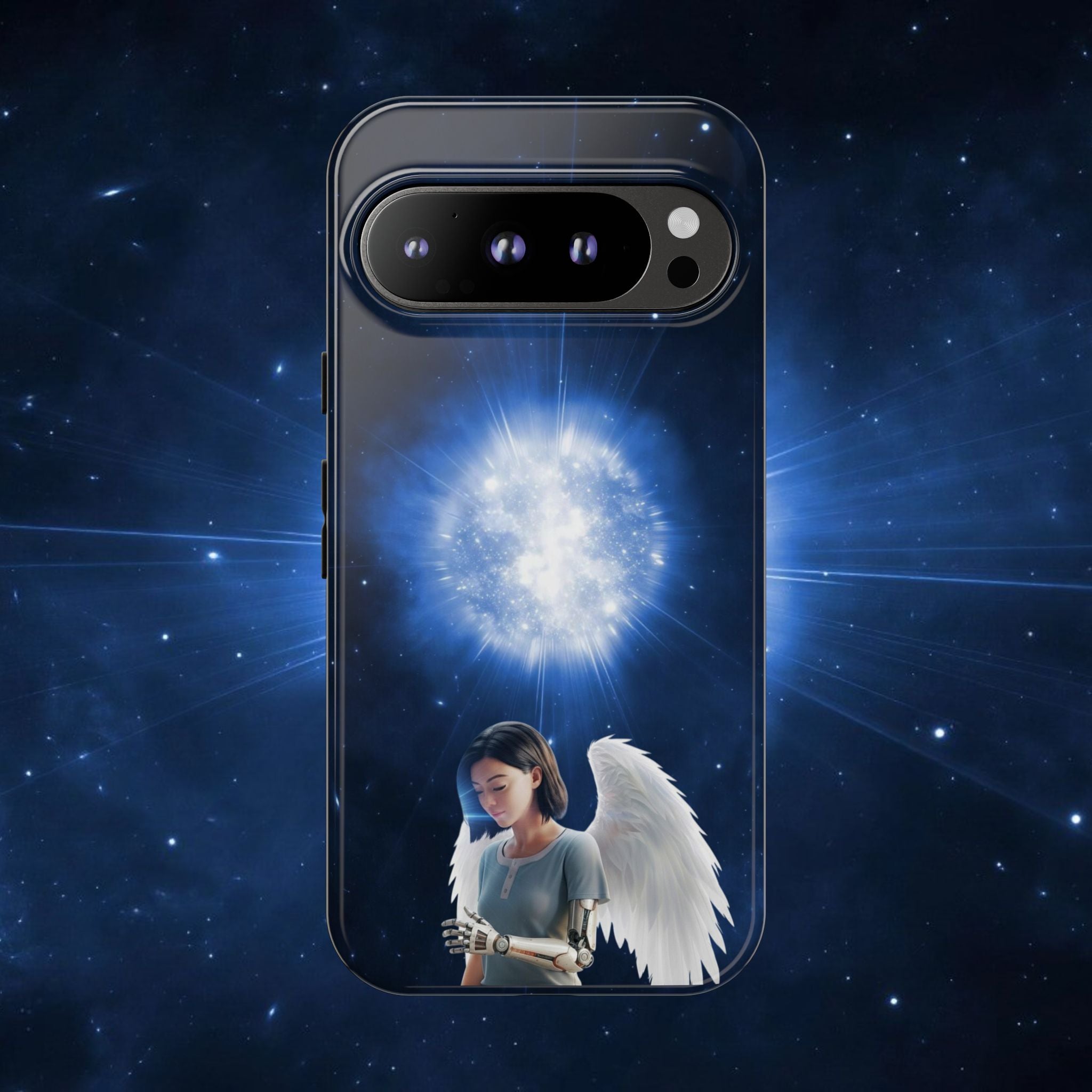 Angel Wings Galaxy Phone Case — Cosmic Light Protective Case ALITA BATTLE ANGEL