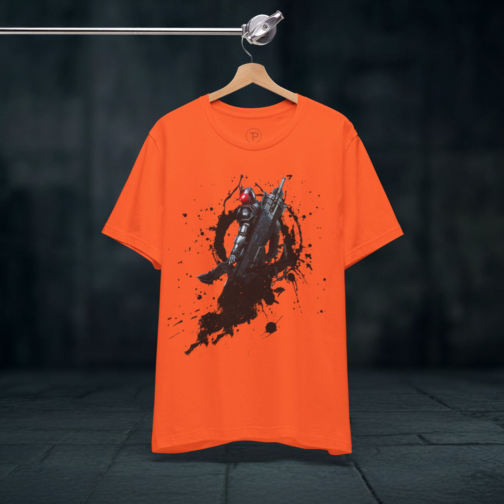 Splatter Noir Rifle Tee — Graphic Military Weapon Shirt