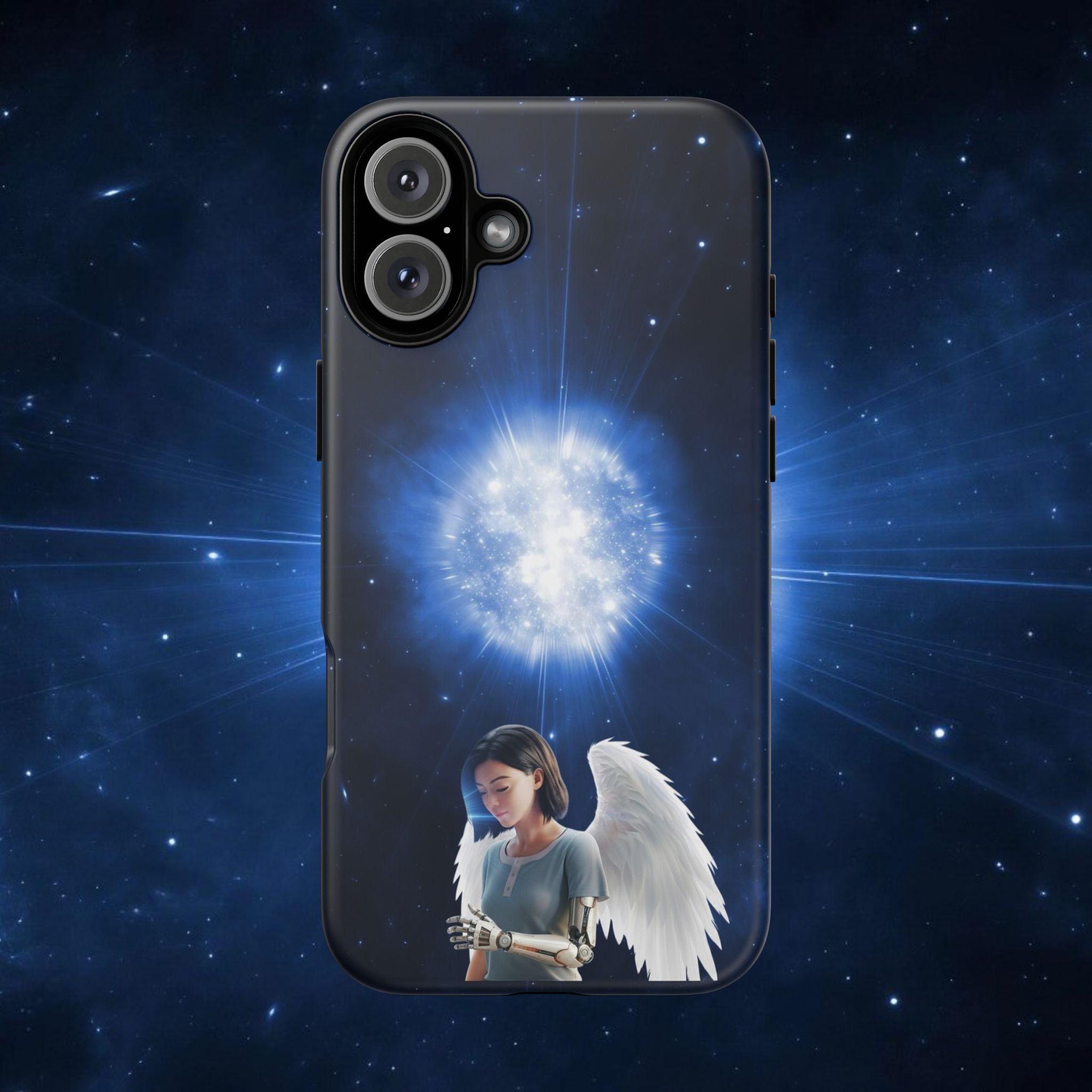 Angel Wings Galaxy Phone Case — Cosmic Light Protective Case ALITA BATTLE ANGEL
