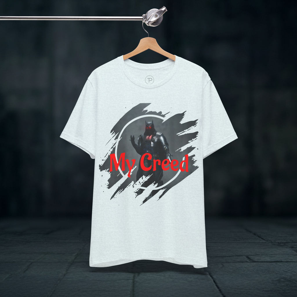 My Creed Graphic Tee — Dark Knight Sci‑Fi Illustration T‑Shirt