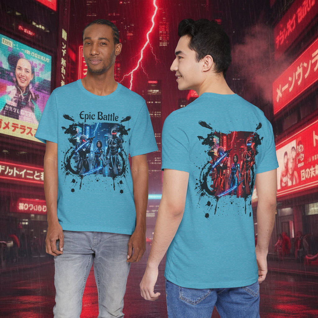 Epic Battle Tee — Sci‑Fi Gamer Graphic T-Shirt - Battle Suits