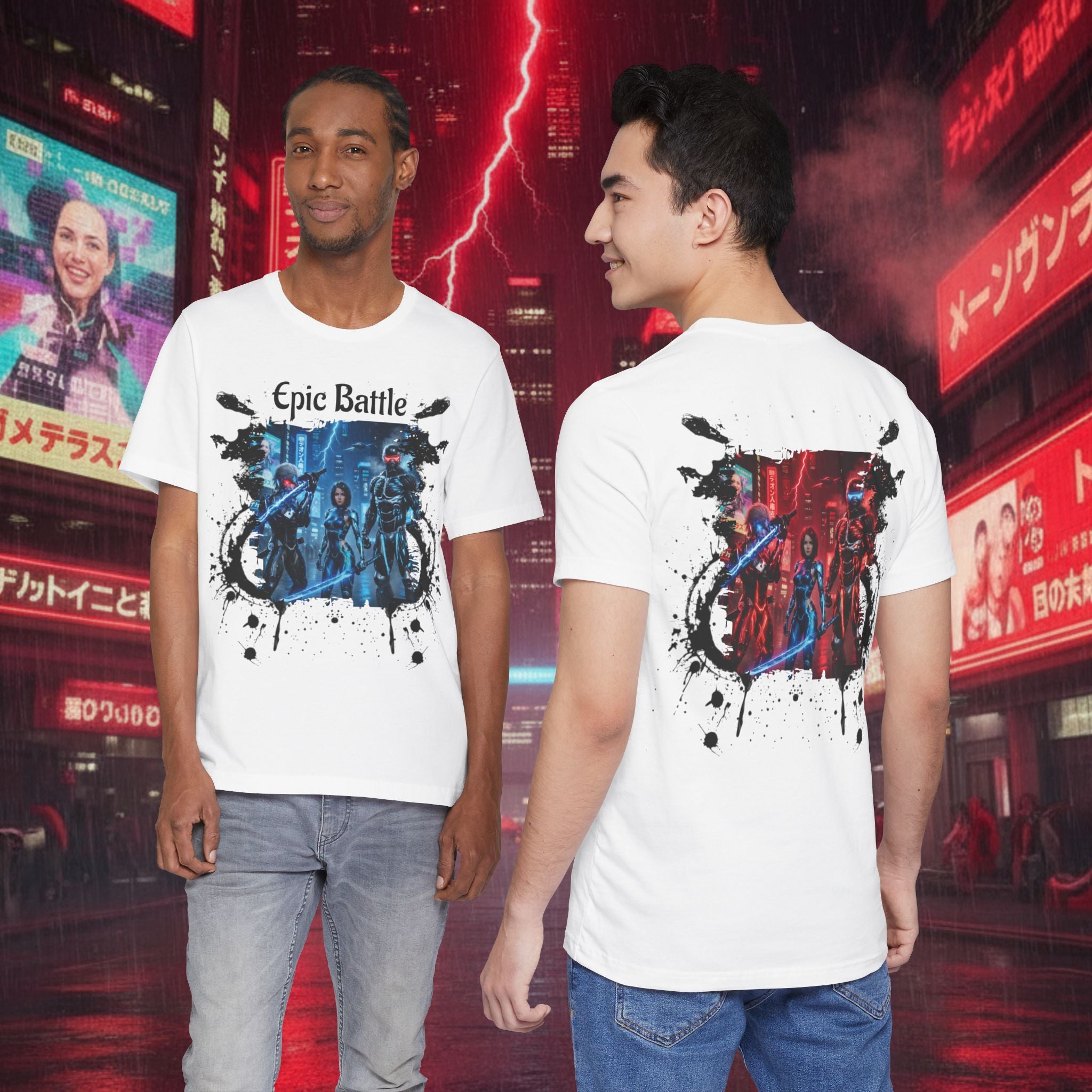 Epic Battle Tee — Sci‑Fi Gamer Graphic T-Shirt - Battle Suits