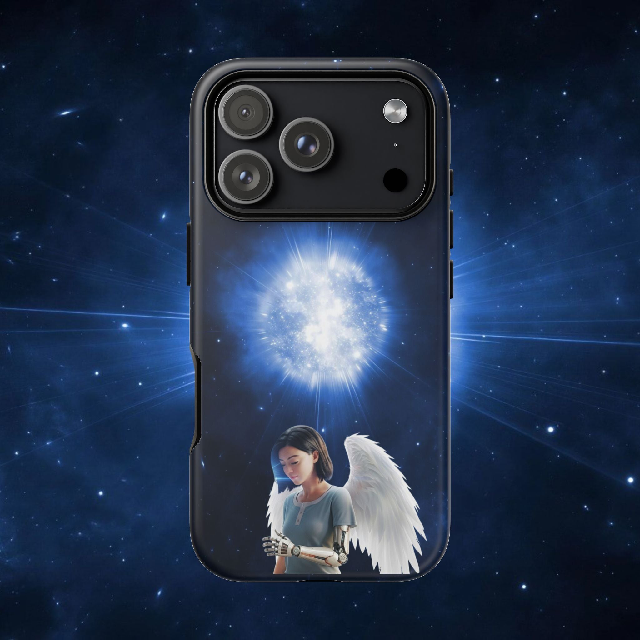 Angel Wings Galaxy Phone Case — Cosmic Light Protective Case ALITA BATTLE ANGEL