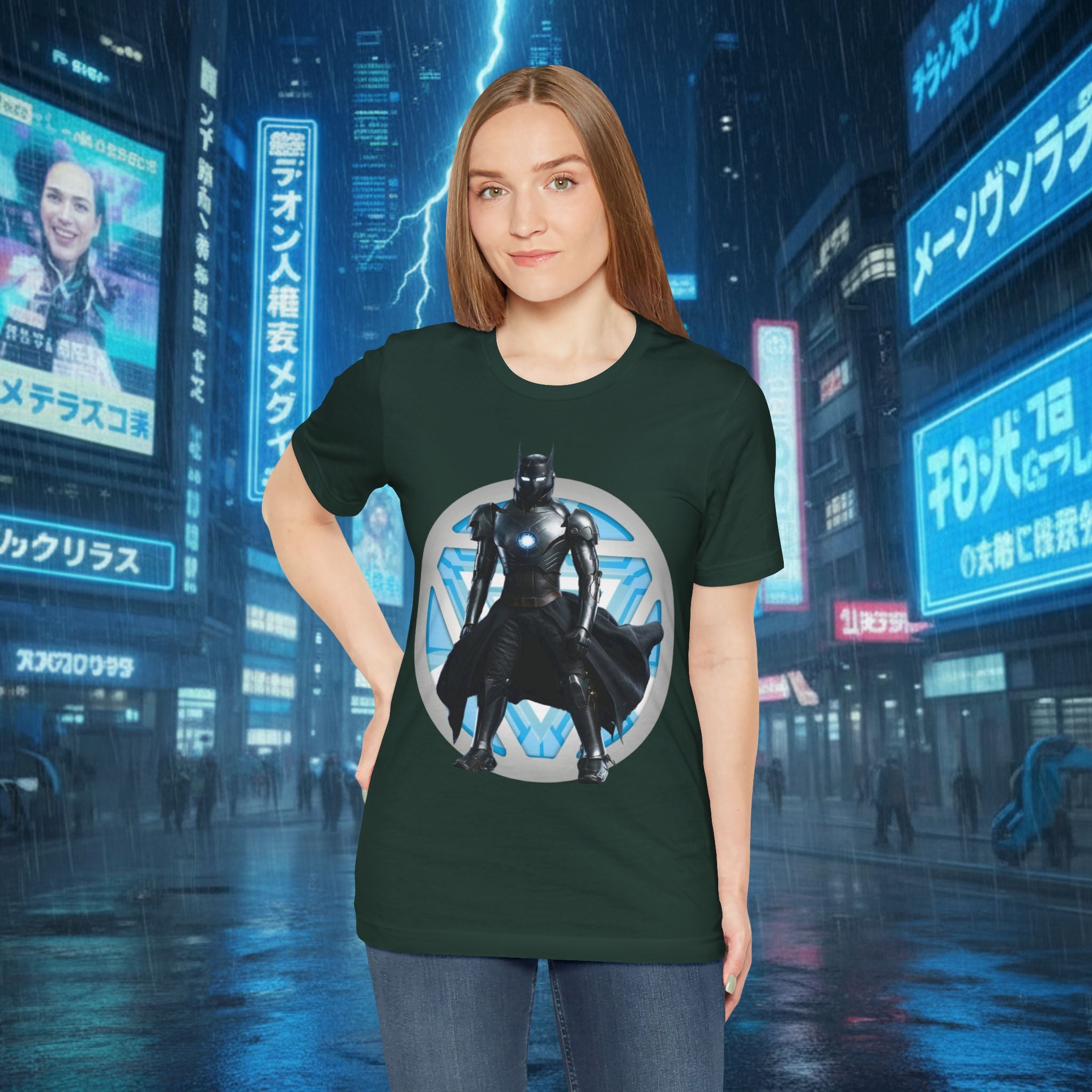 Batman Armor Graphic Tee – Futuristic Superhero T-Shirt - IRONMAN