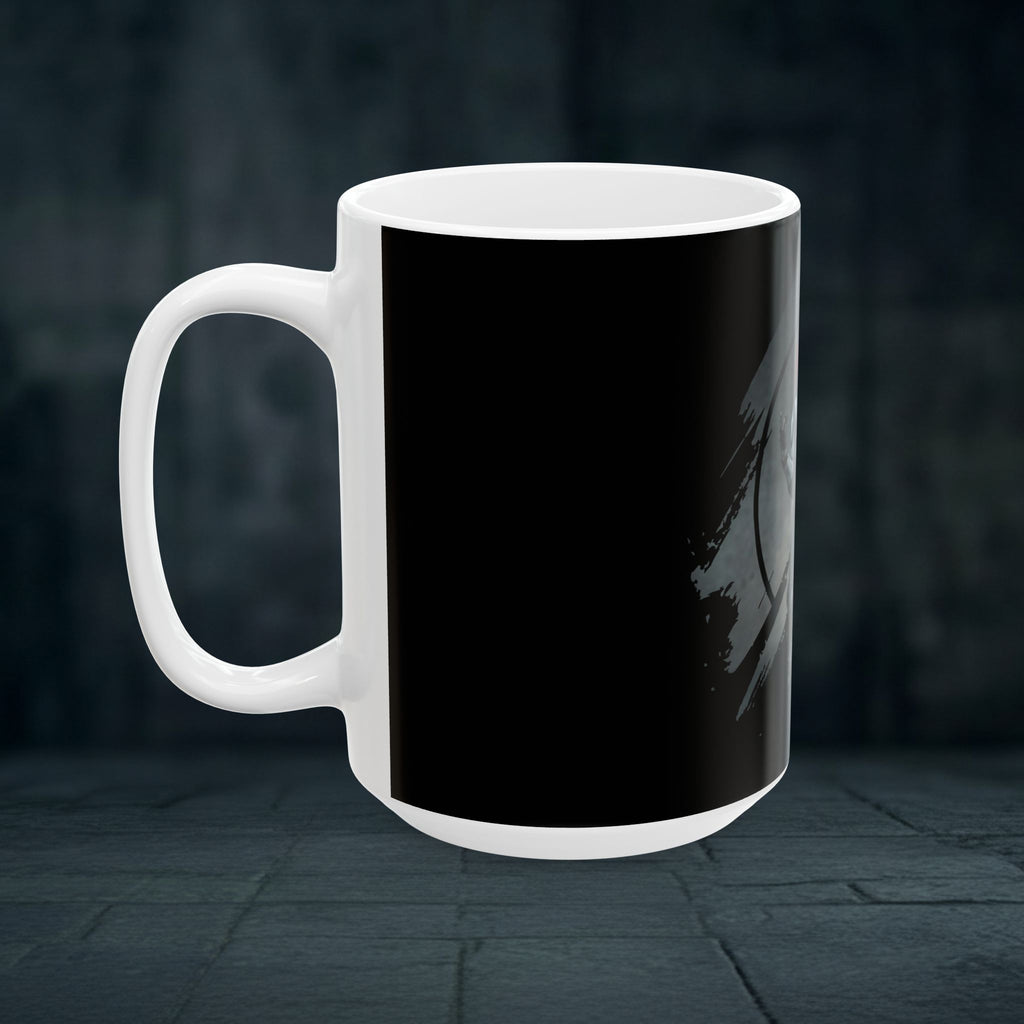 Dark Knight Ceramic Mug — Red-Eyed Armored Warrior Coffee Cup (11oz, 15oz)