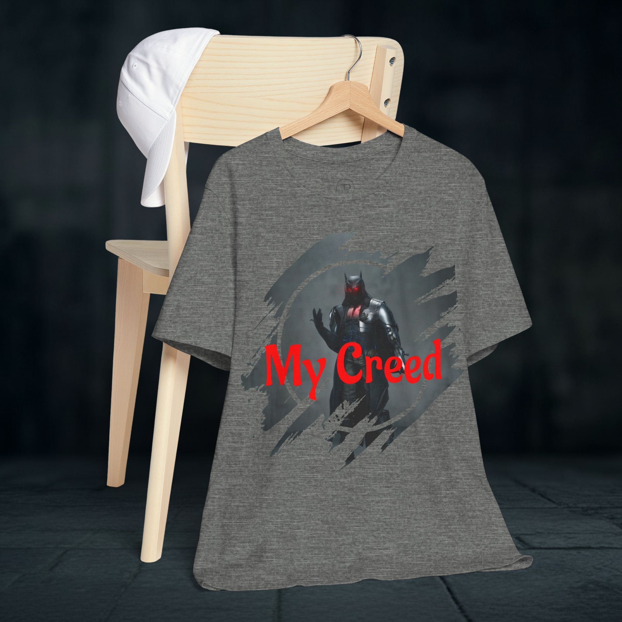 My Creed Graphic Tee — Dark Knight Sci‑Fi Illustration T‑Shirt