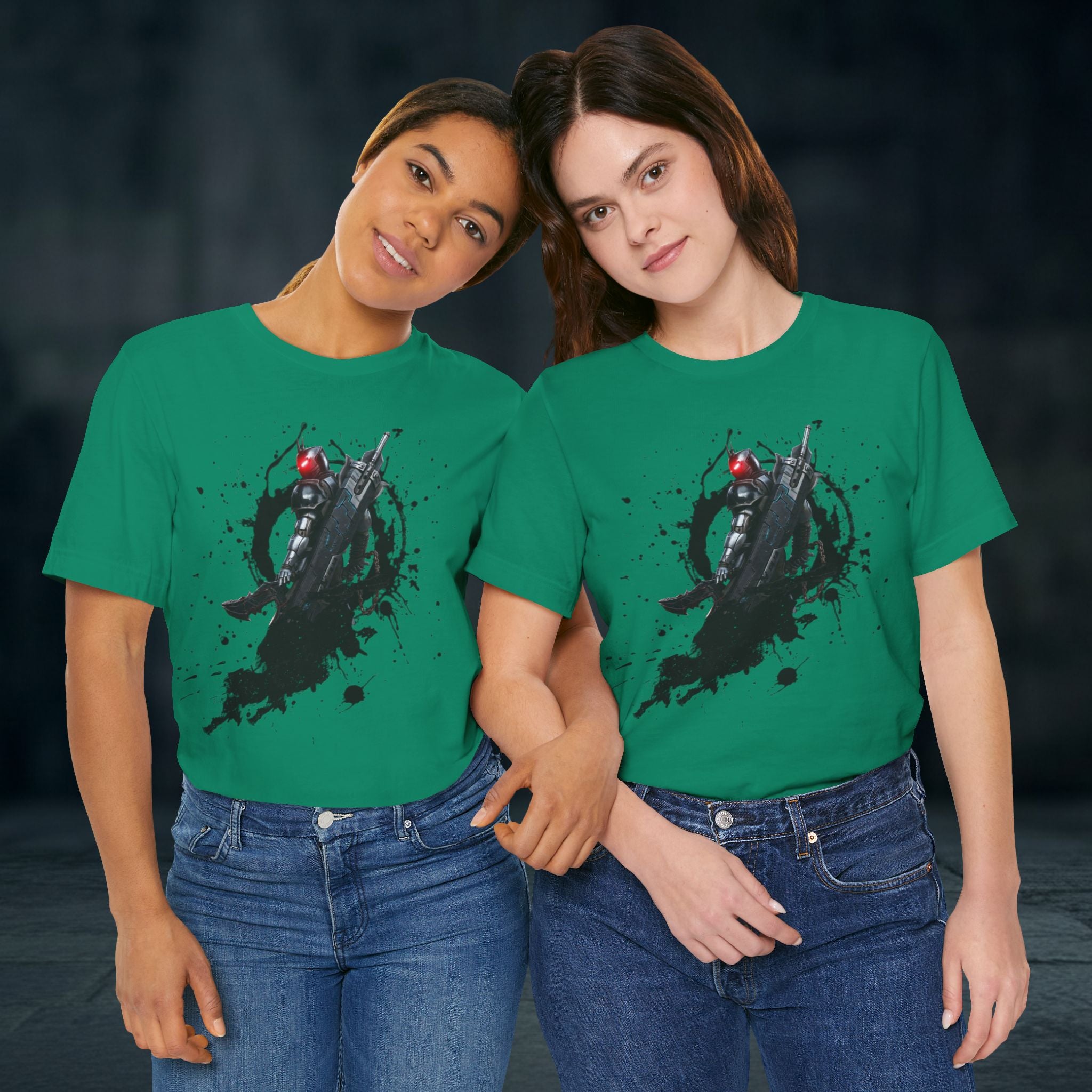 Splatter Noir Rifle Tee — Graphic Military Weapon Shirt