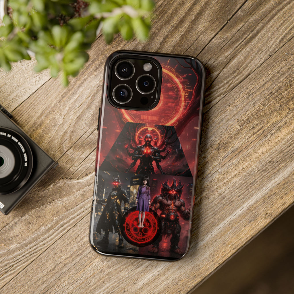 Demonic Guardians Phone Case — Red Occult Sigil Urban Fantasy iPhone Cover