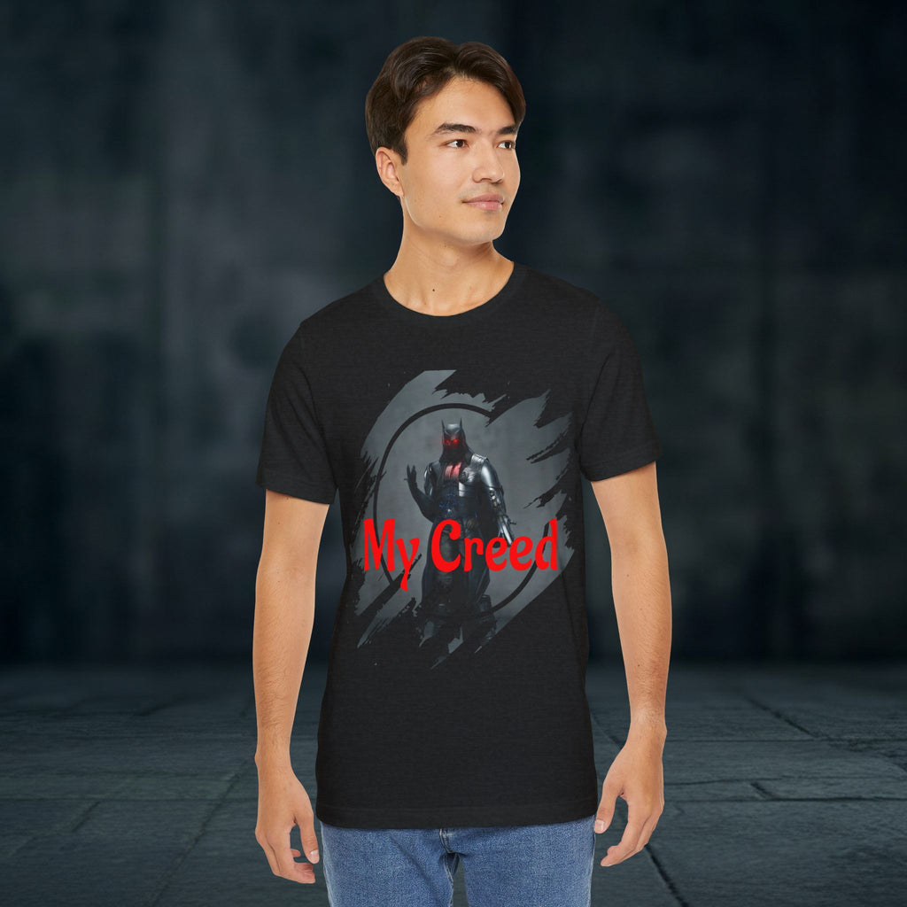 My Creed Graphic Tee — Dark Knight Sci‑Fi Illustration T‑Shirt