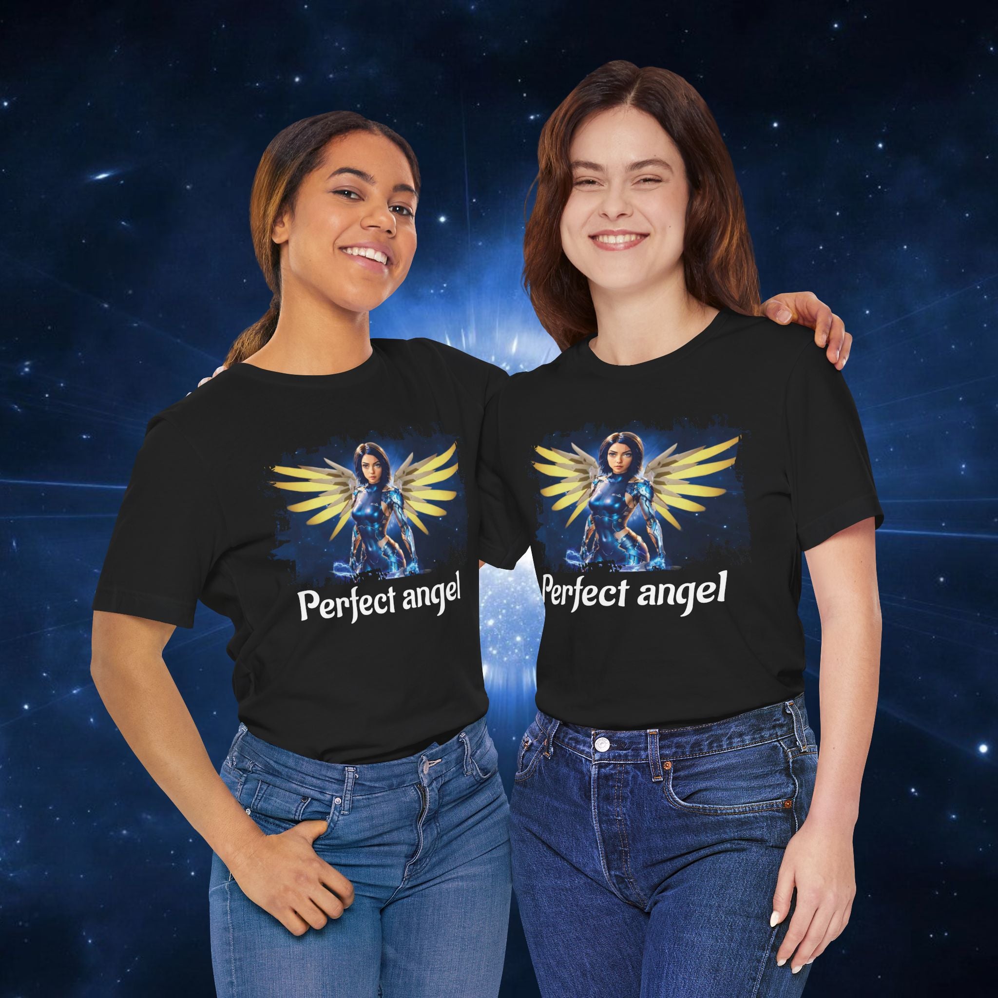 Angel Warrior Tee — "Perfect Angel" Fantasy Wings Graphic T-Shirt - alita battle angel
