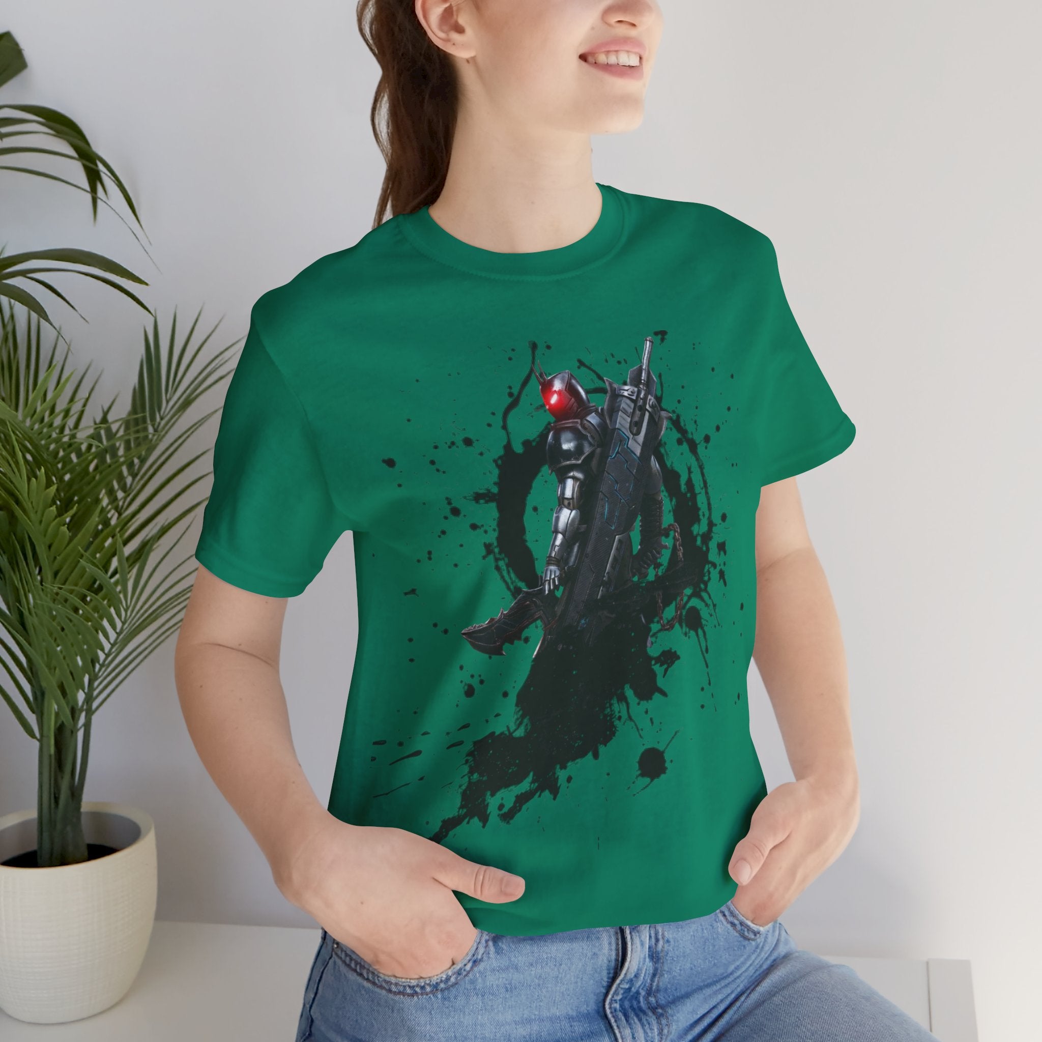 Splatter Noir Rifle Tee — Graphic Military Weapon Shirt