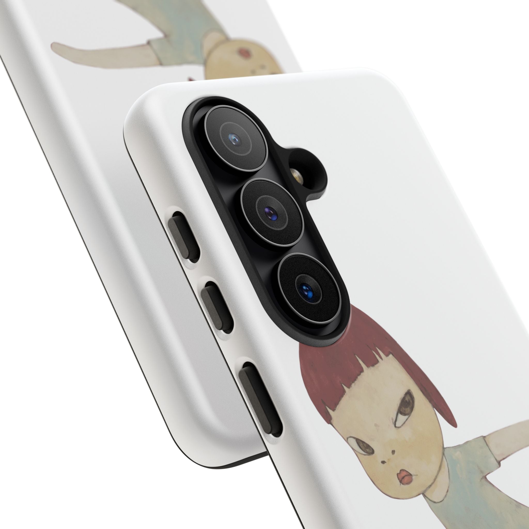 Cute Floating Girl Phone Case — Minimal Art Protective iPhone Cover