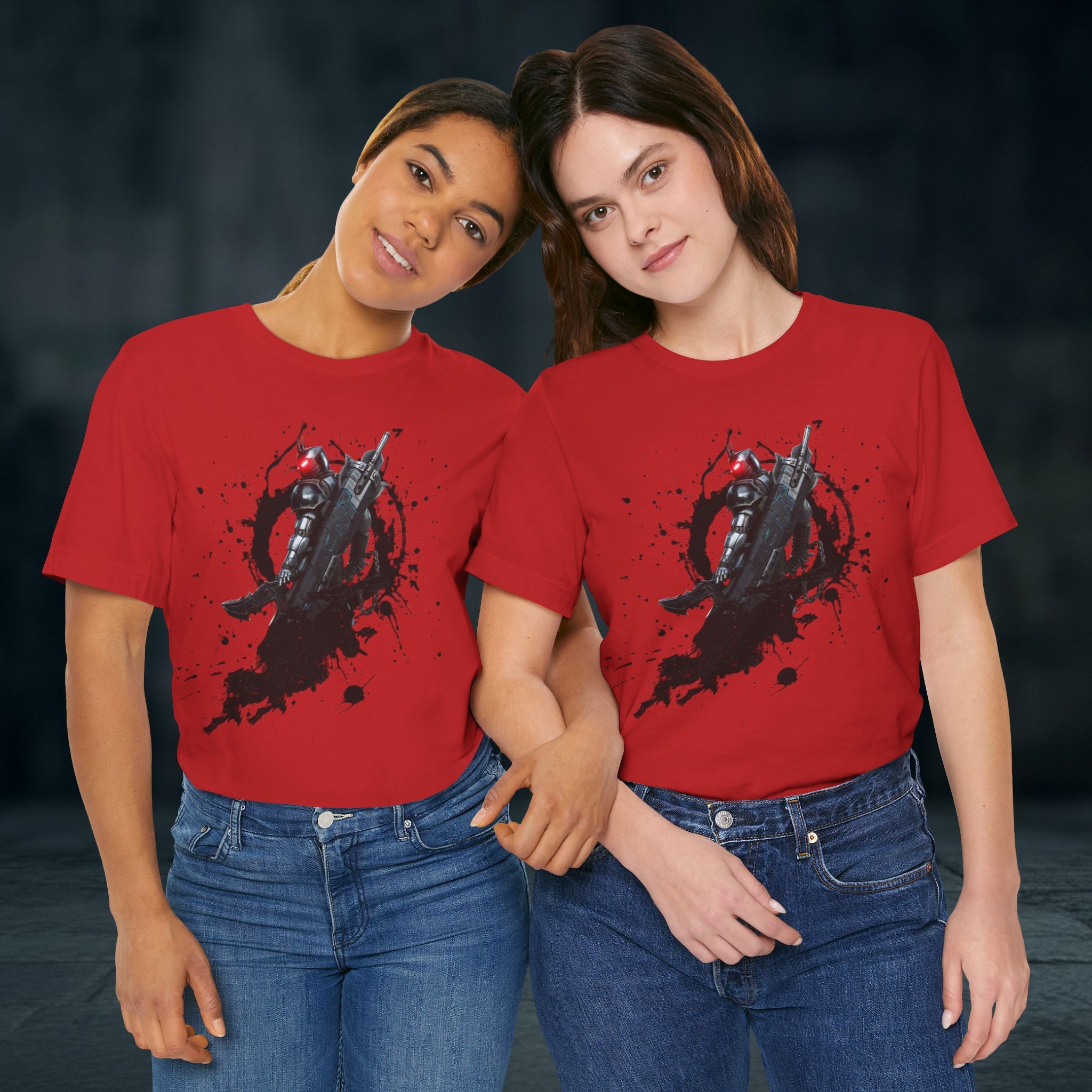 Splatter Noir Rifle Tee — Graphic Military Weapon Shirt