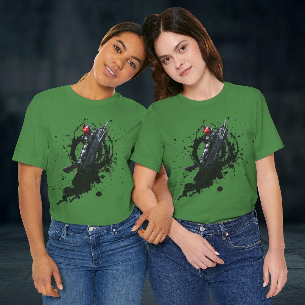 Splatter Noir Rifle Tee — Graphic Military Weapon Shirt