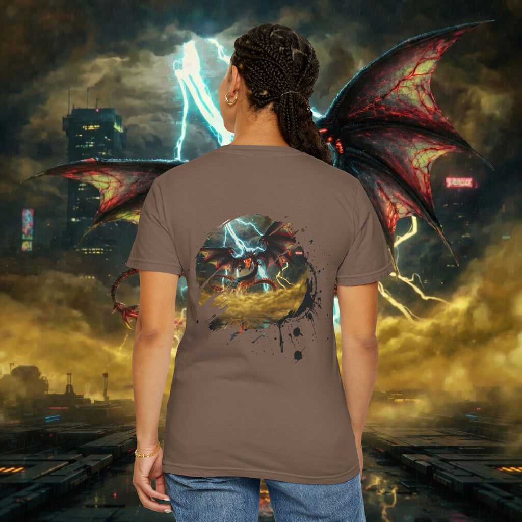 God of the Heavens T-Shirt — Mythic Storm Graphic Tee - slifer the sky dragon