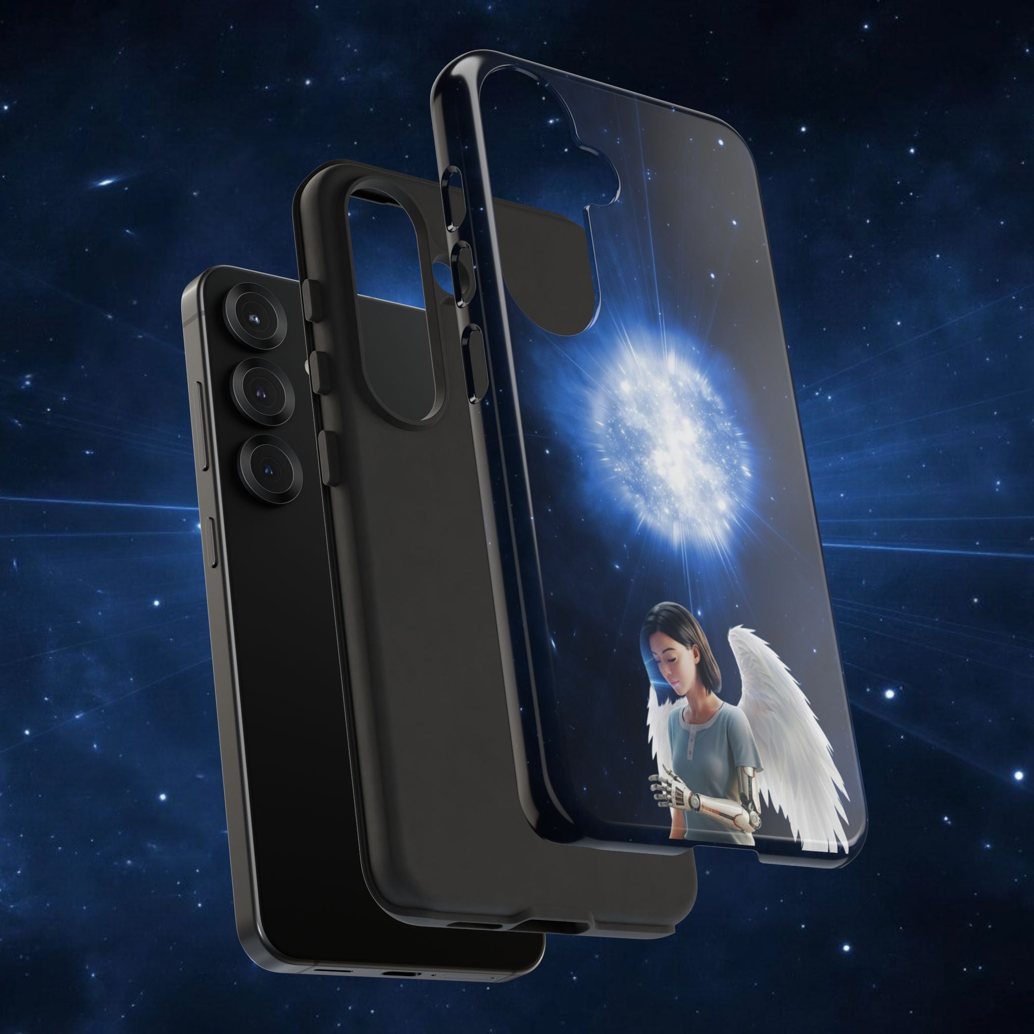 Angel Wings Galaxy Phone Case — Cosmic Light Protective Case ALITA BATTLE ANGEL