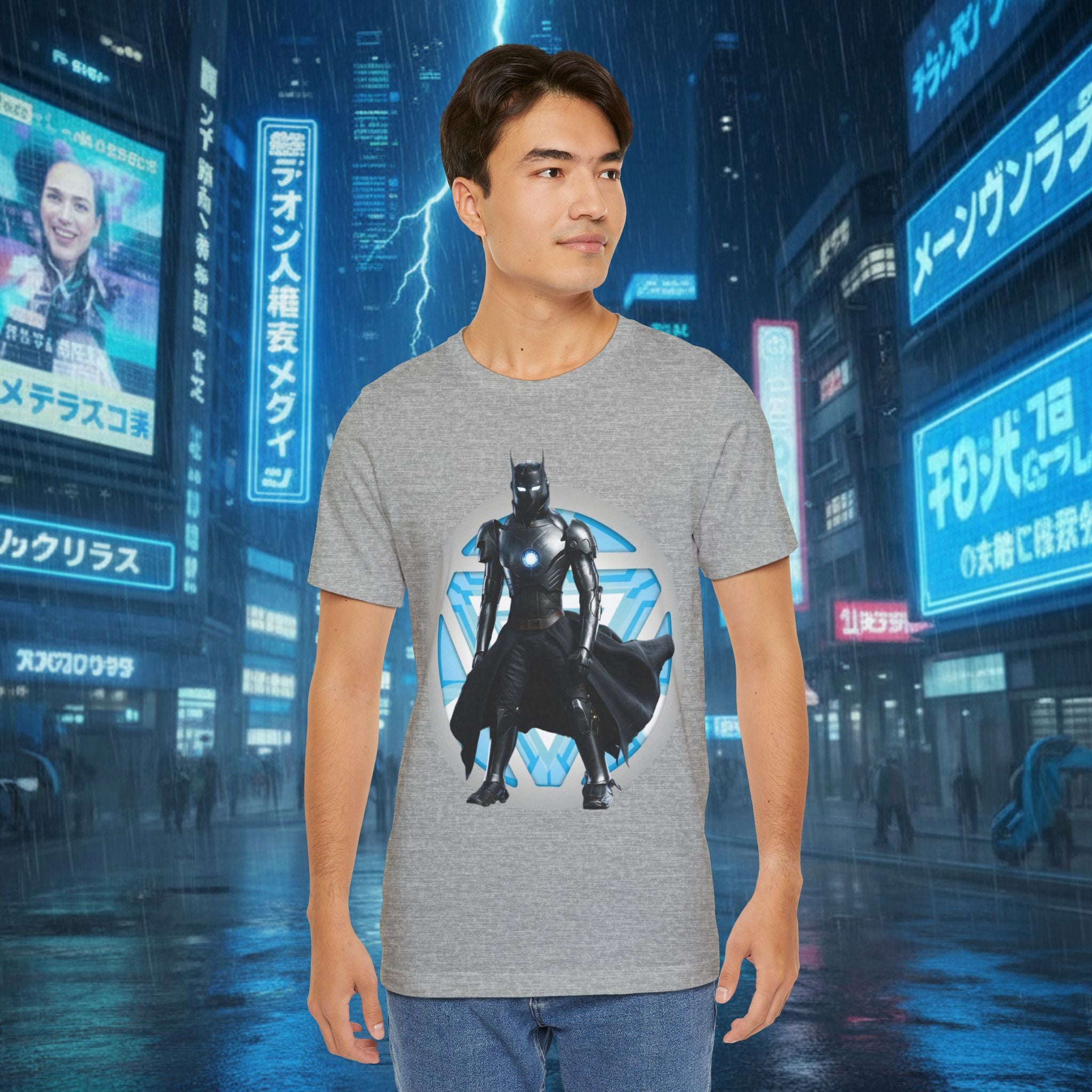 Batman Armor Graphic Tee – Futuristic Superhero T-Shirt - IRONMAN