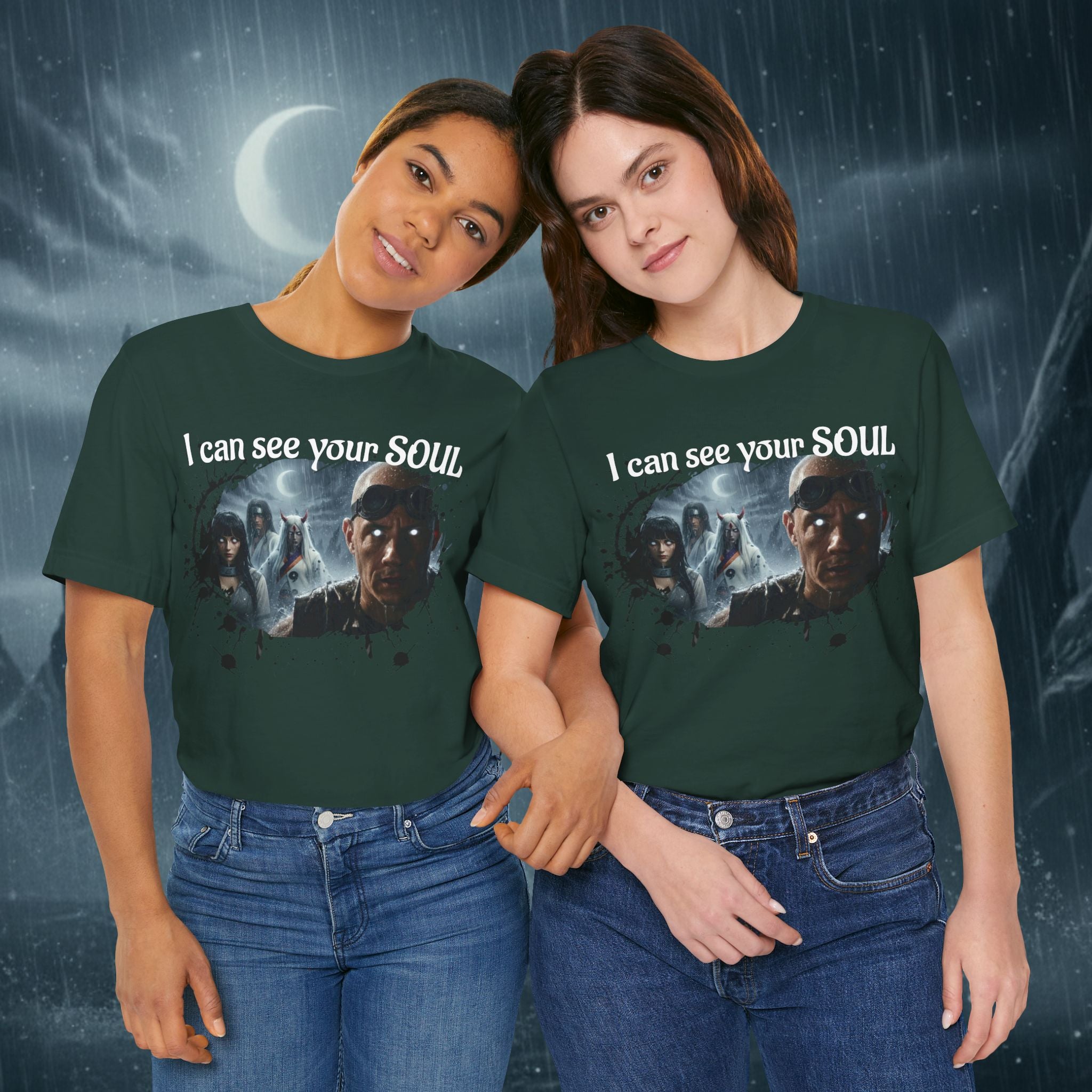 I Can See Your Soul T-Shirt — Gothic Horror Movie Graphic Tee - Byakugan Family and Riddick