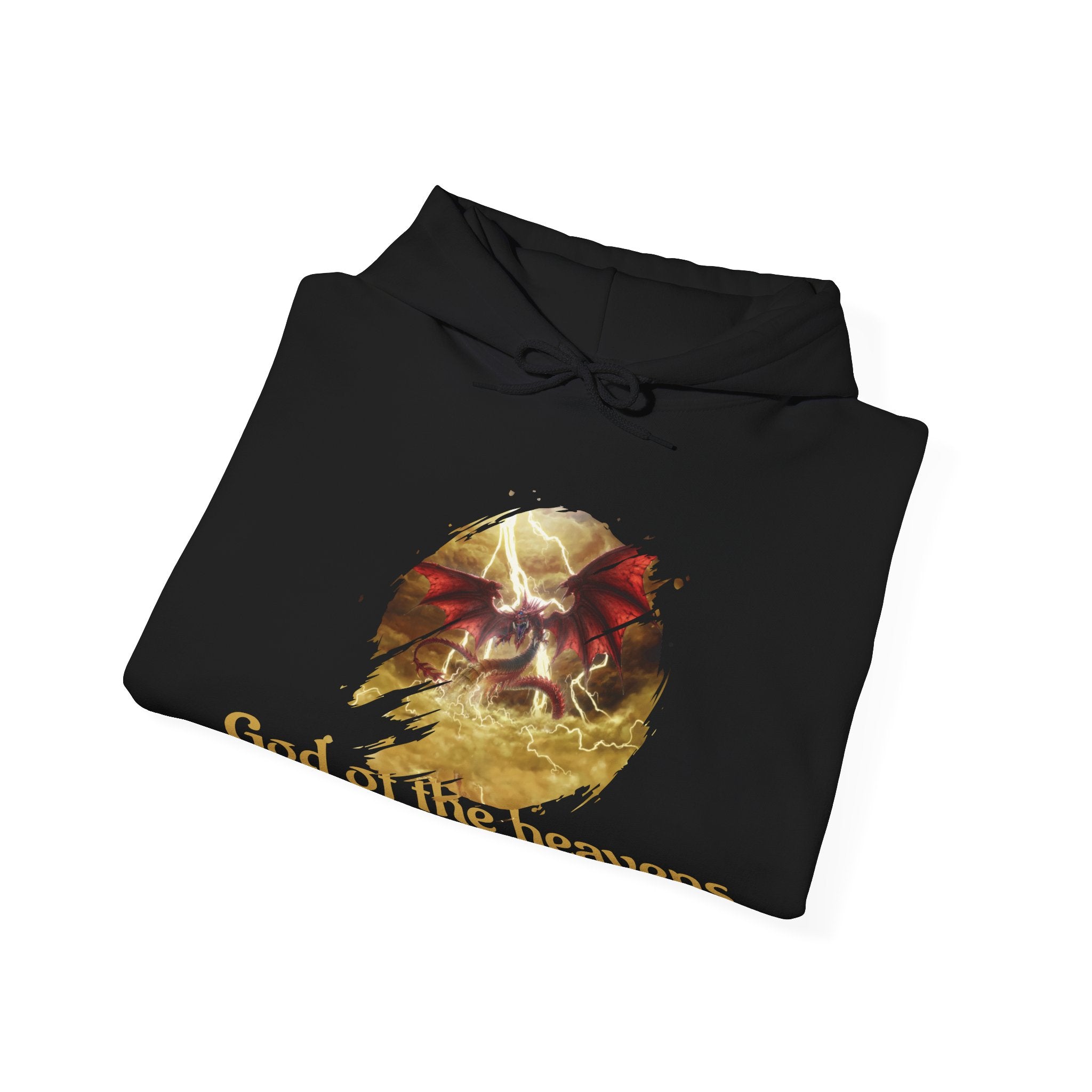 Hoodie — "God of the Heavens" Mythic Lightning Graphic Hoodie - slifer the sky dragon
