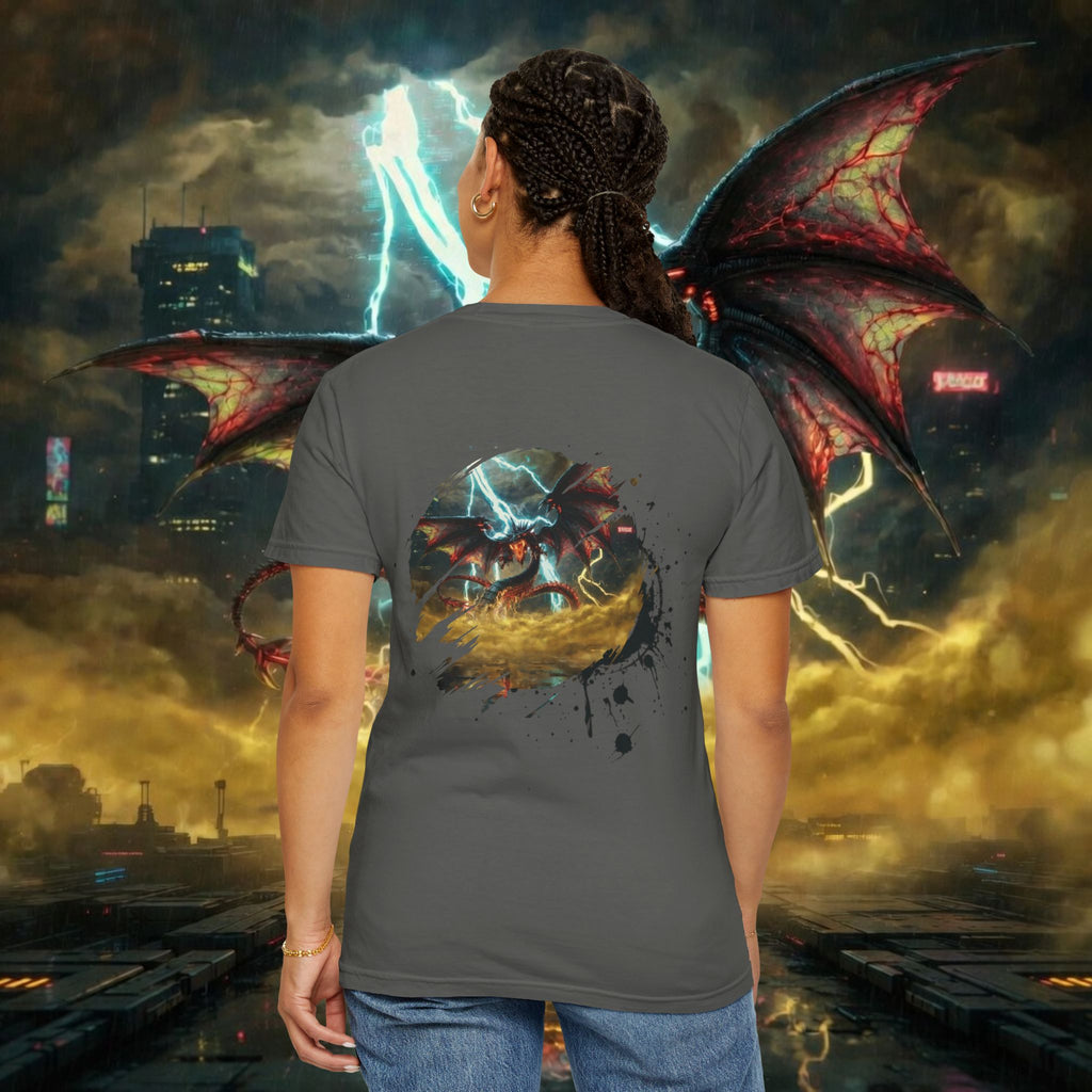 God of the Heavens T-Shirt — Mythic Storm Graphic Tee - slifer the sky dragon