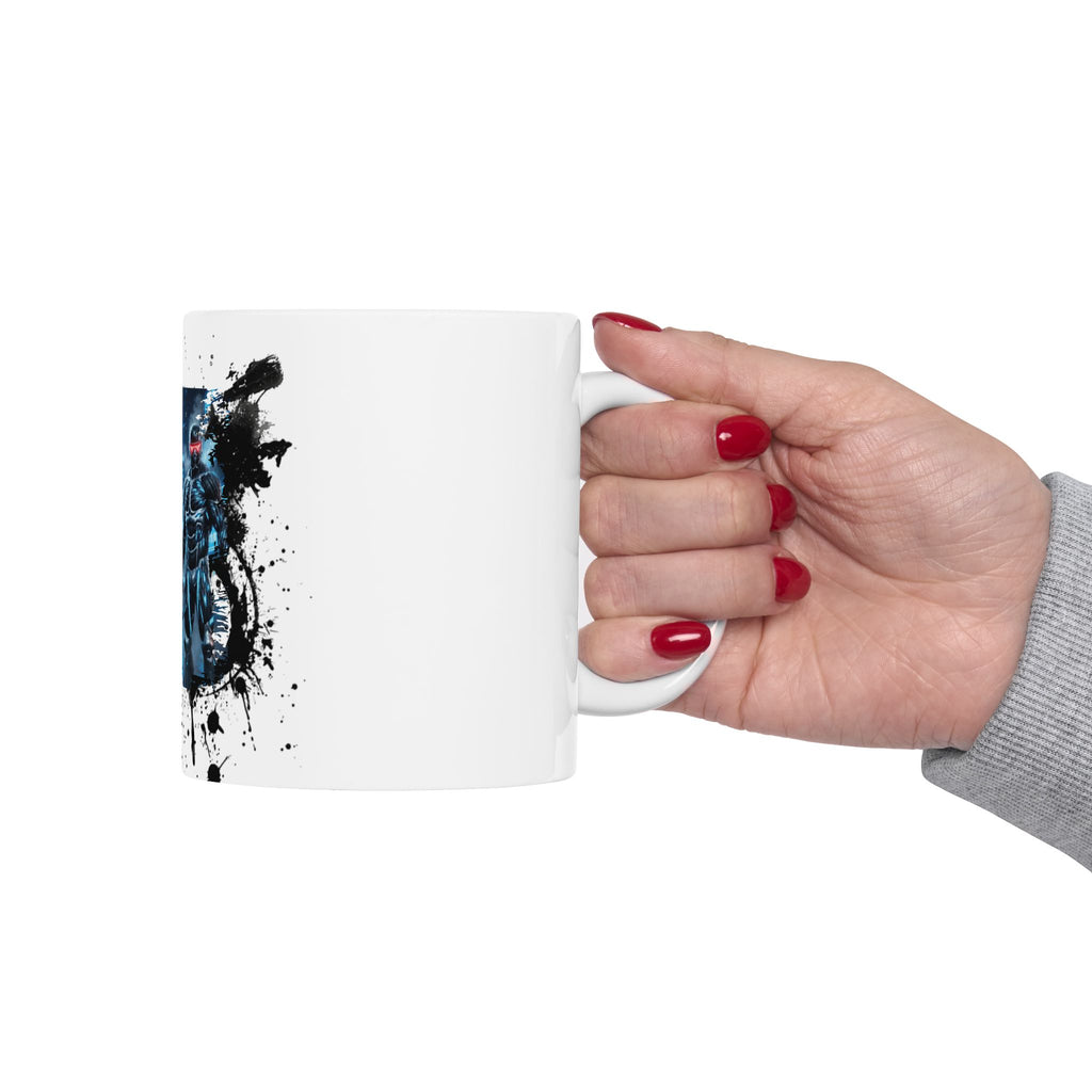 Cyberpunk Squad Ceramic Mug — Futuristic City Night Coffee Cup (11oz/15oz) - Battle Suits reunion