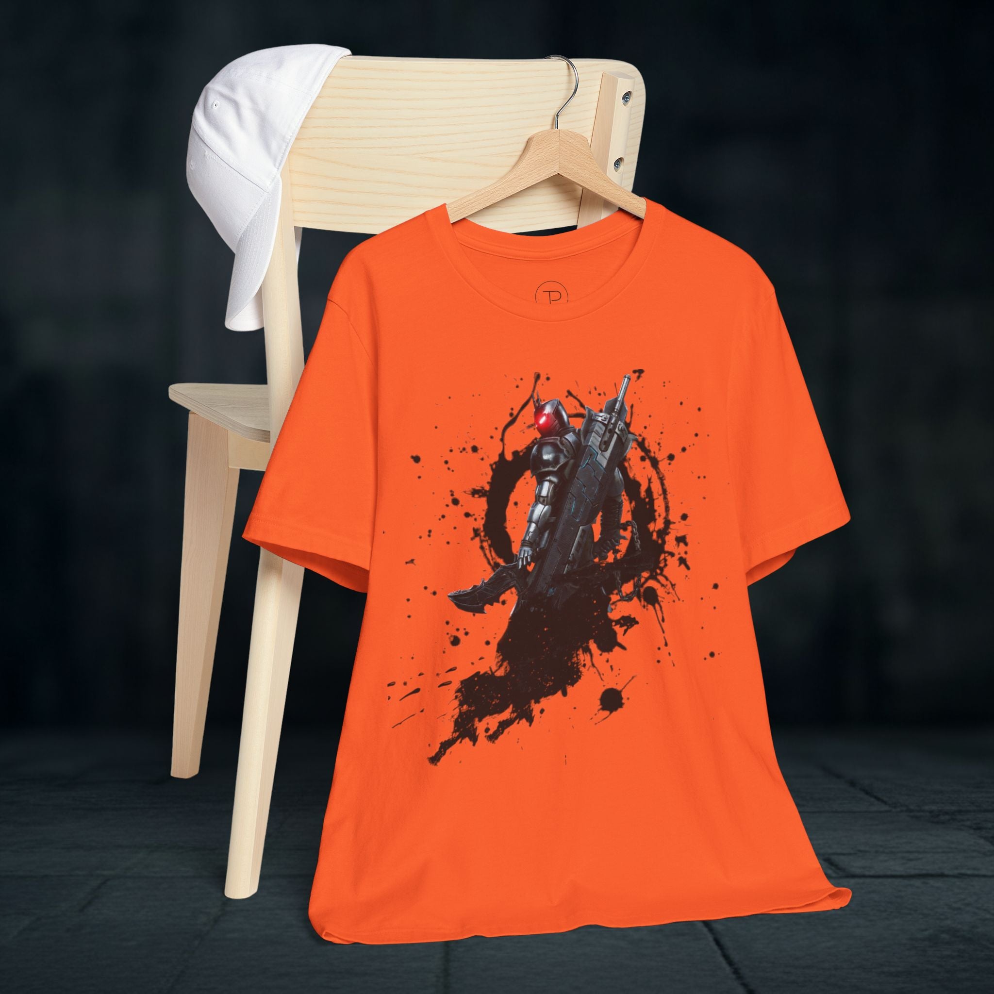 Splatter Noir Rifle Tee — Graphic Military Weapon Shirt