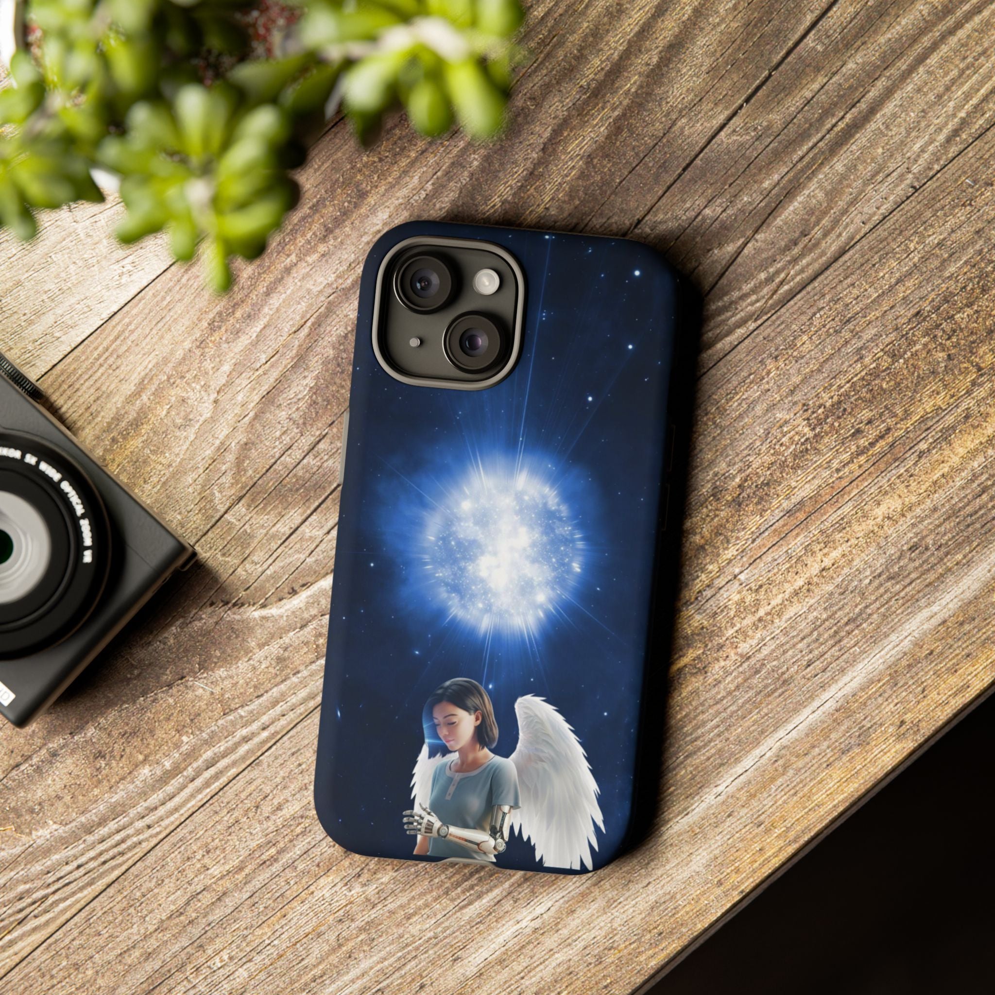 Angel Wings Galaxy Phone Case — Cosmic Light Protective Case ALITA BATTLE ANGEL