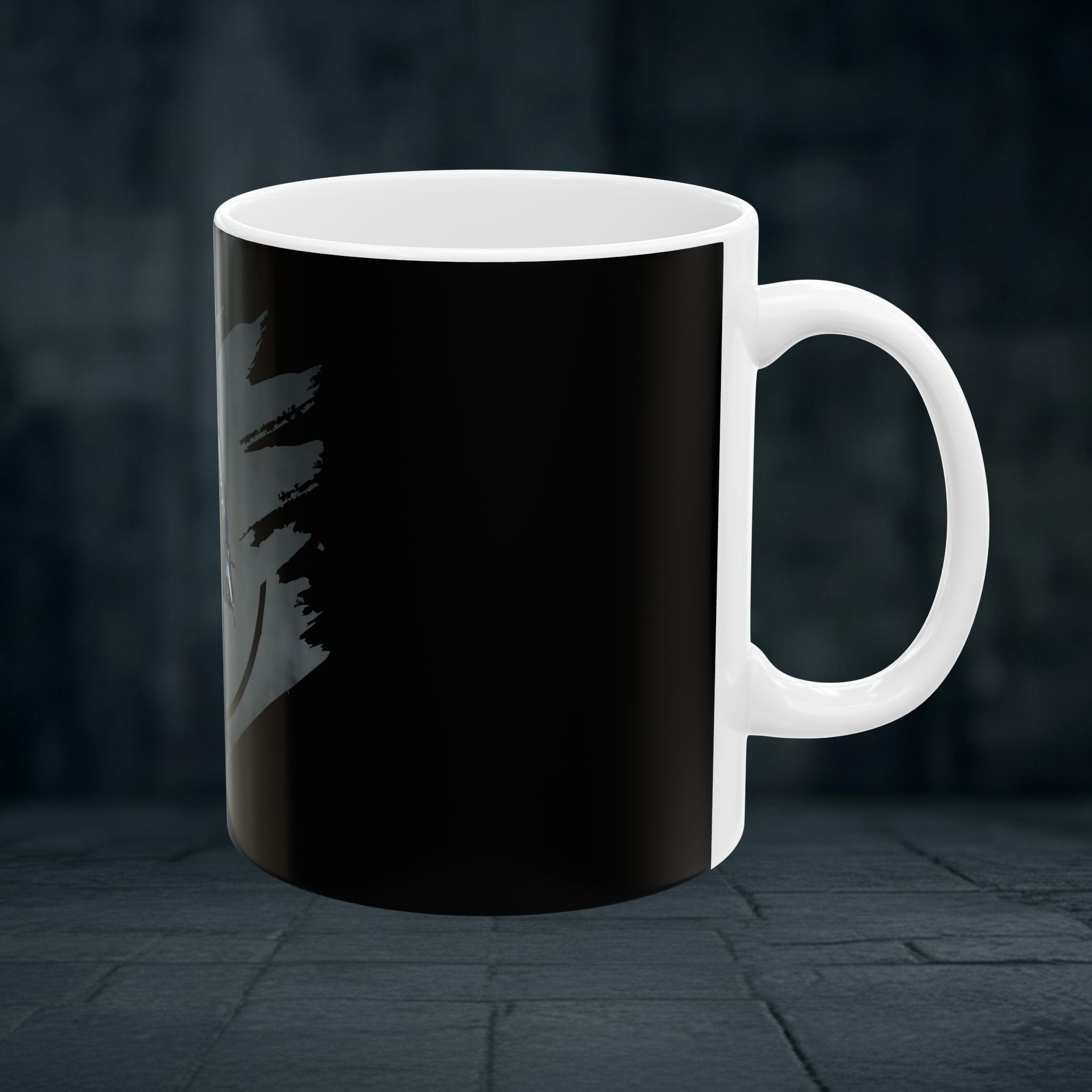 Dark Knight Armor Ceramic Mug — Gothic Bat-Inspired Coffee Cup