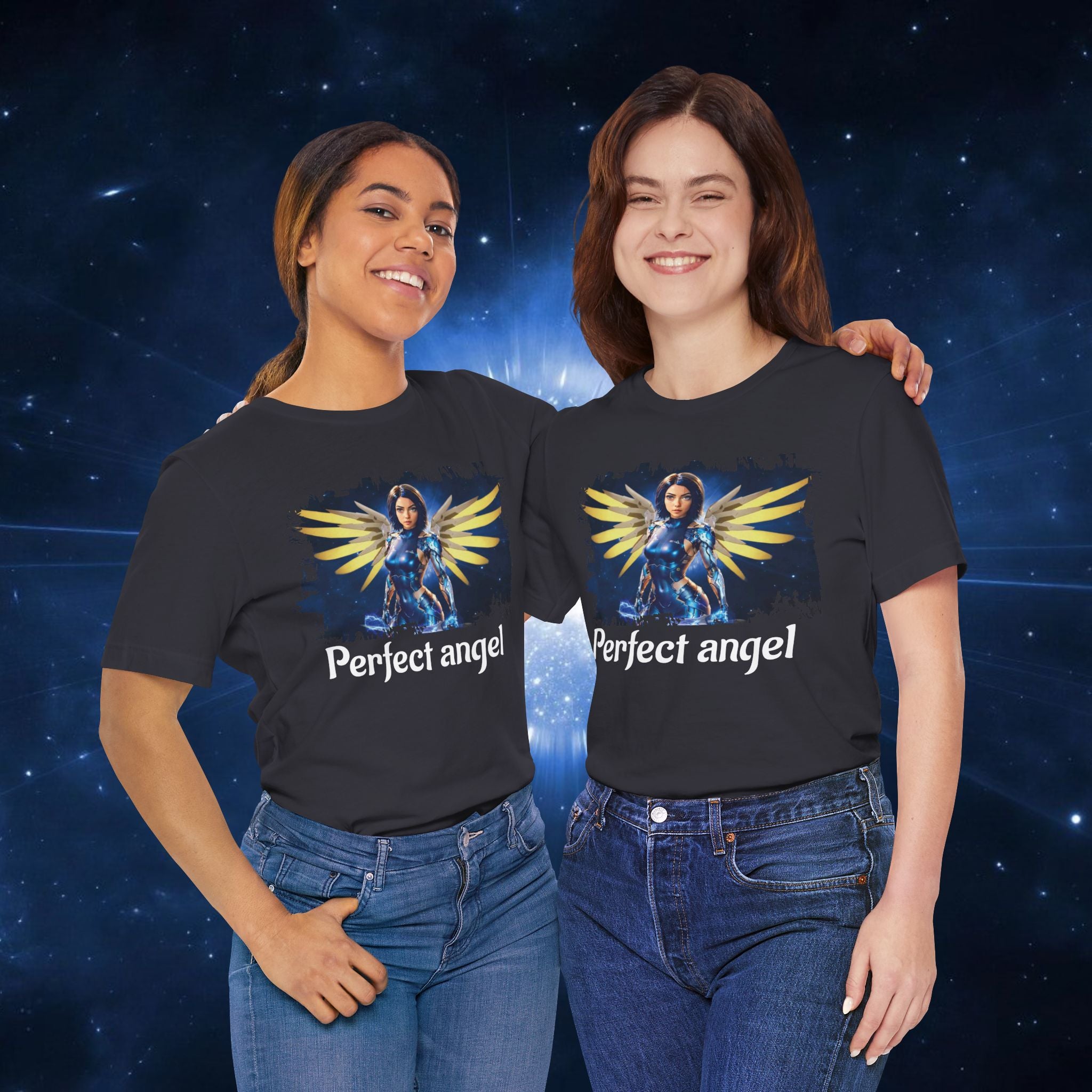Angel Warrior Tee — "Perfect Angel" Fantasy Wings Graphic T-Shirt - alita battle angel